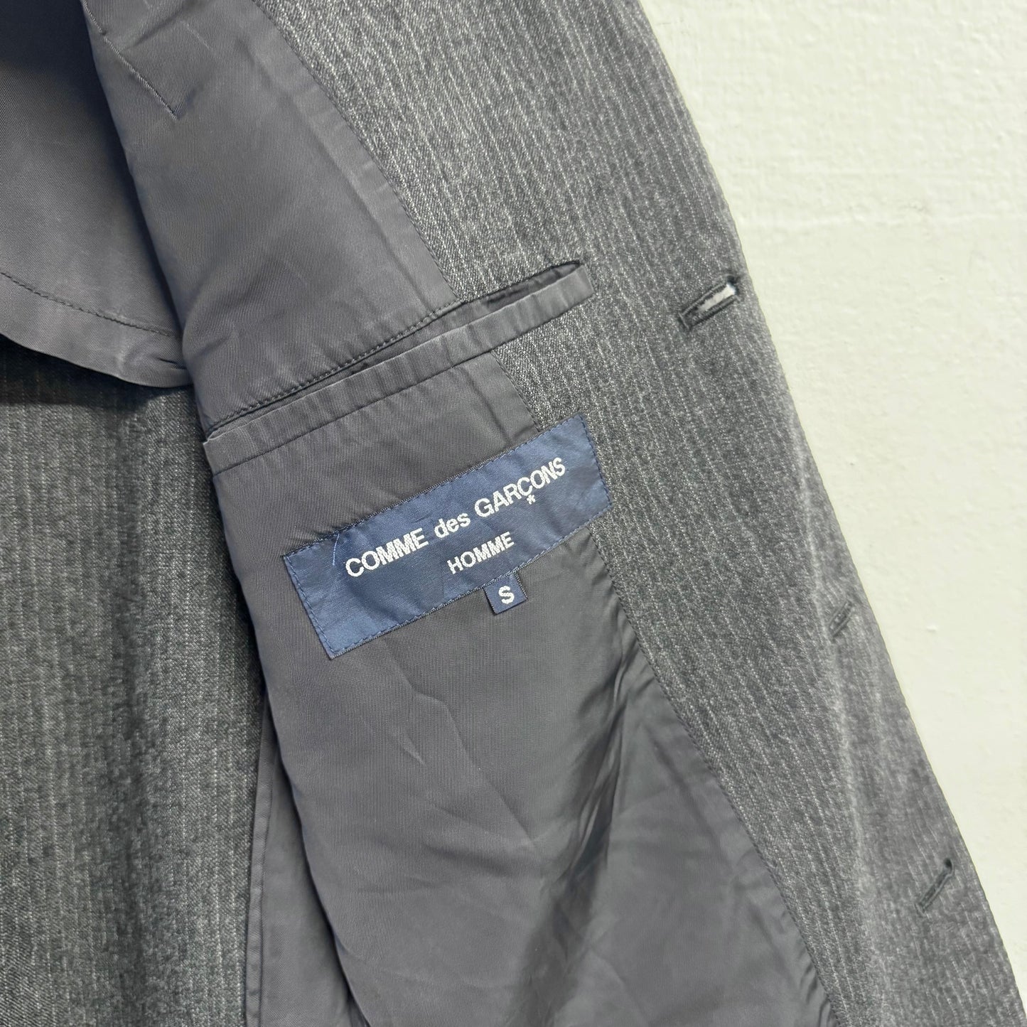 COMME DES GARÇONS HOMME 2005 Pinstripe Grey Blazer Jacket