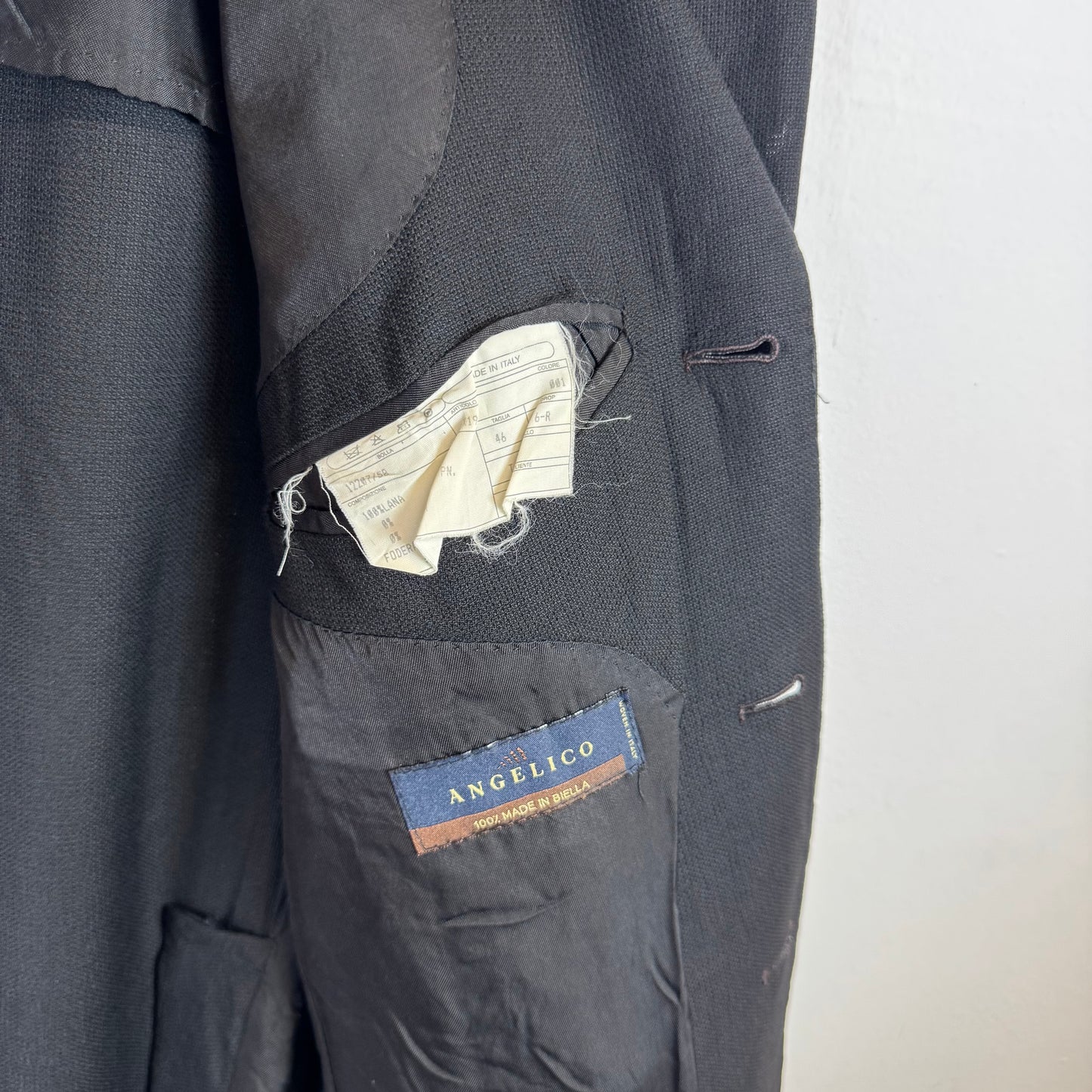Vintage Black Wool Blazer