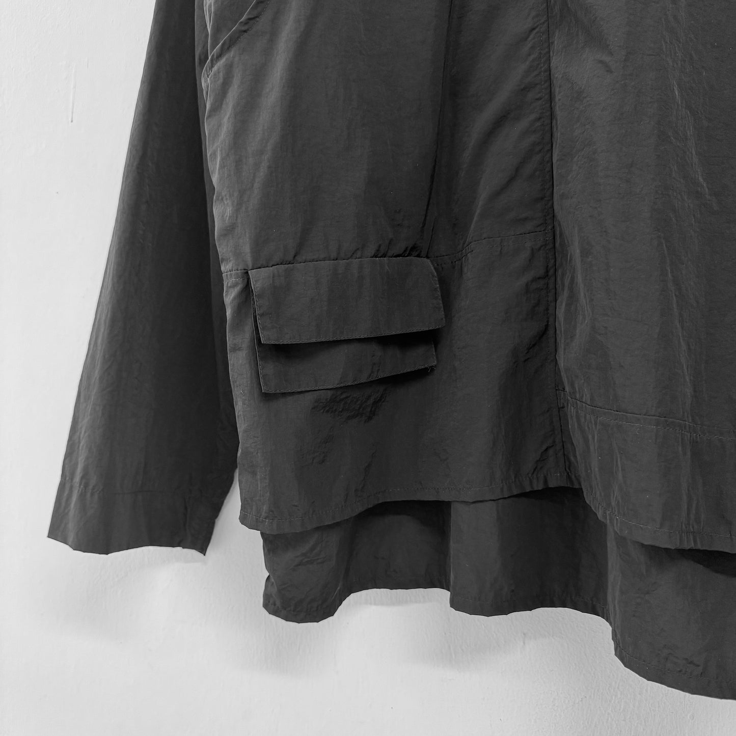 COTTWEILLER Black Cave Shirt Technical Satin Jacket