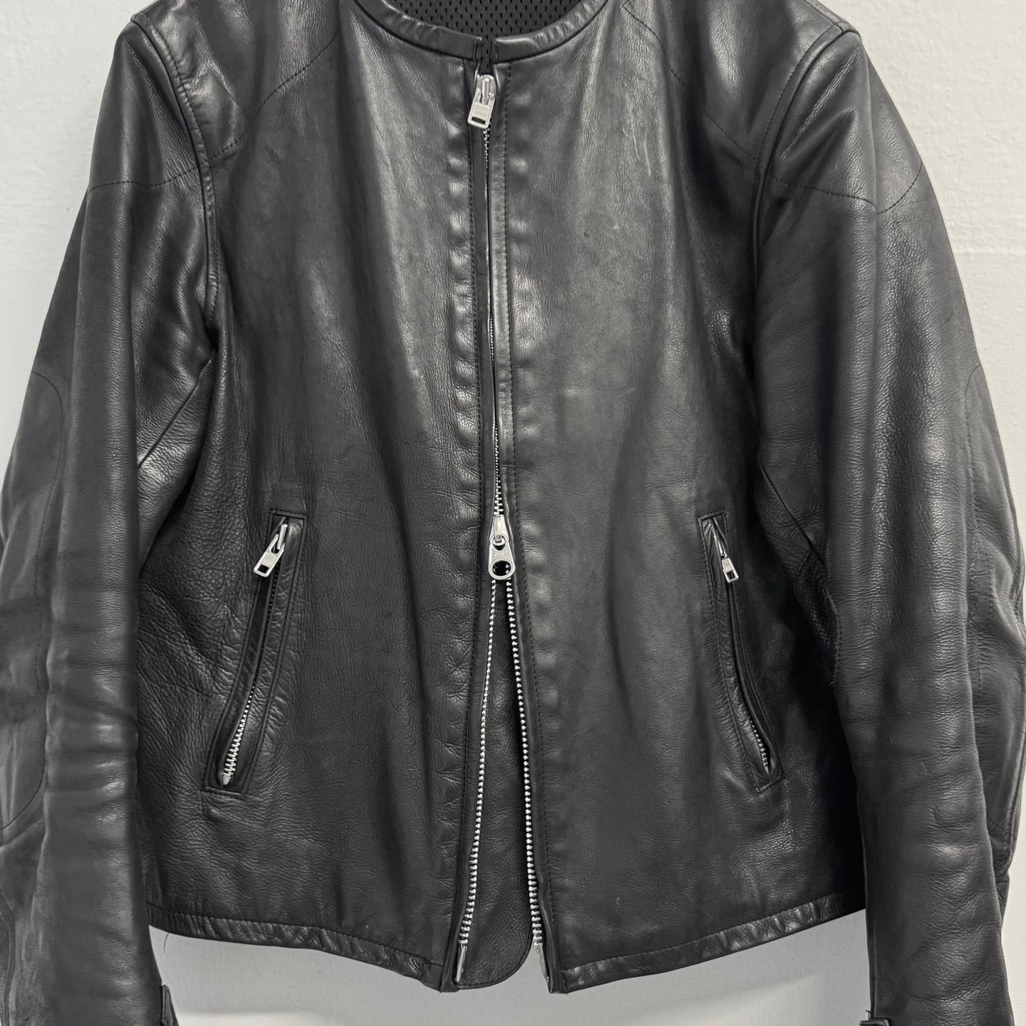 YOHJI YAMAMOTO Y-3 2003 Racing Motorcycle Leather Jacket