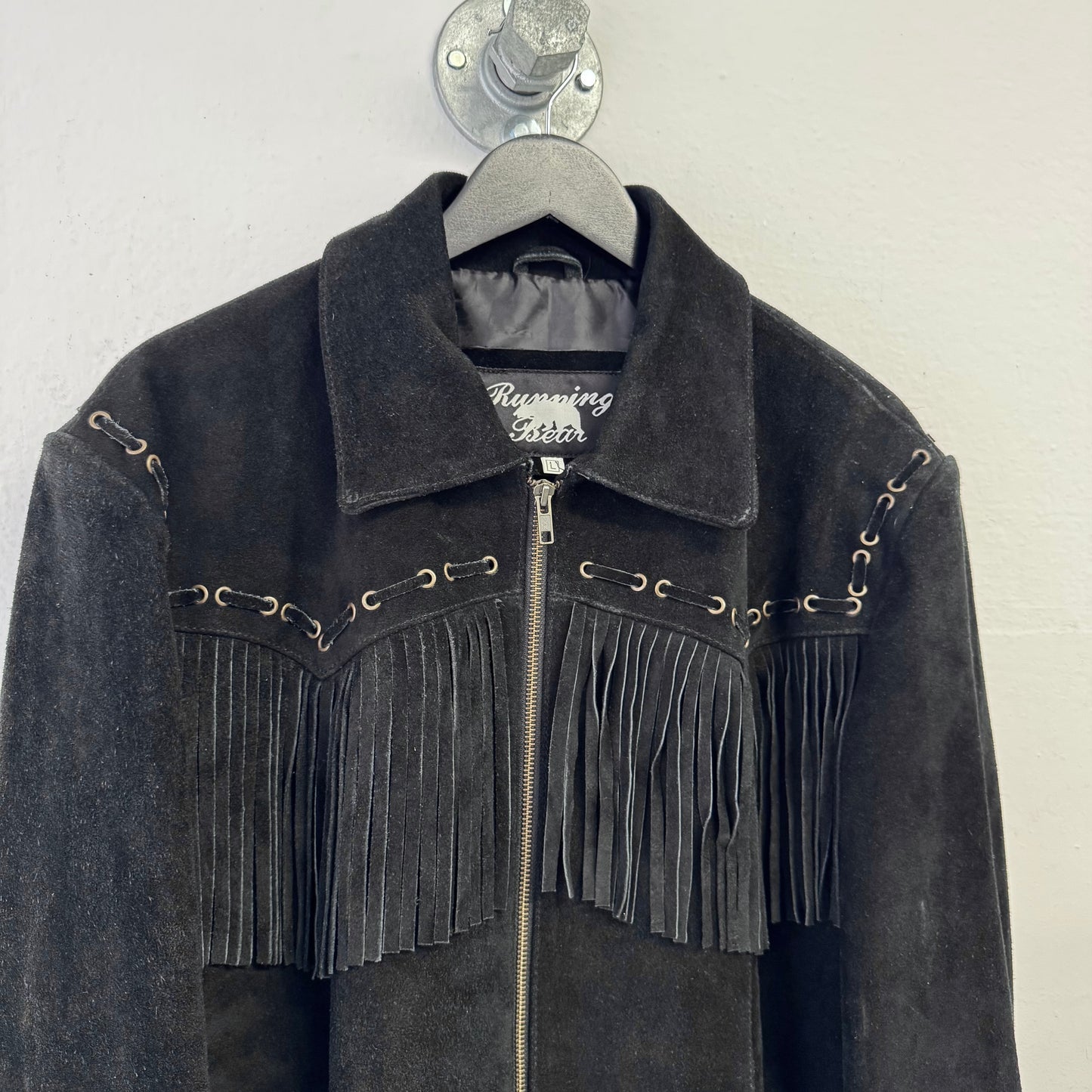 VINTAGE Suede Flared Biker Leather Jacket