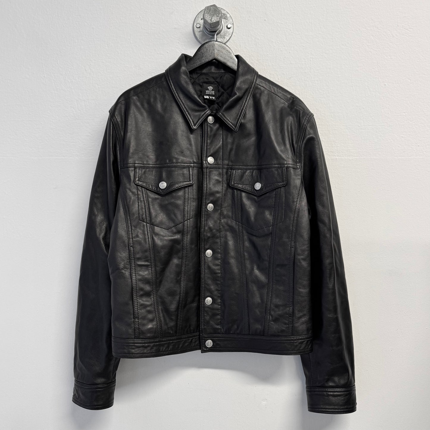 VERSACE Trucker Leather Jacket Type 3