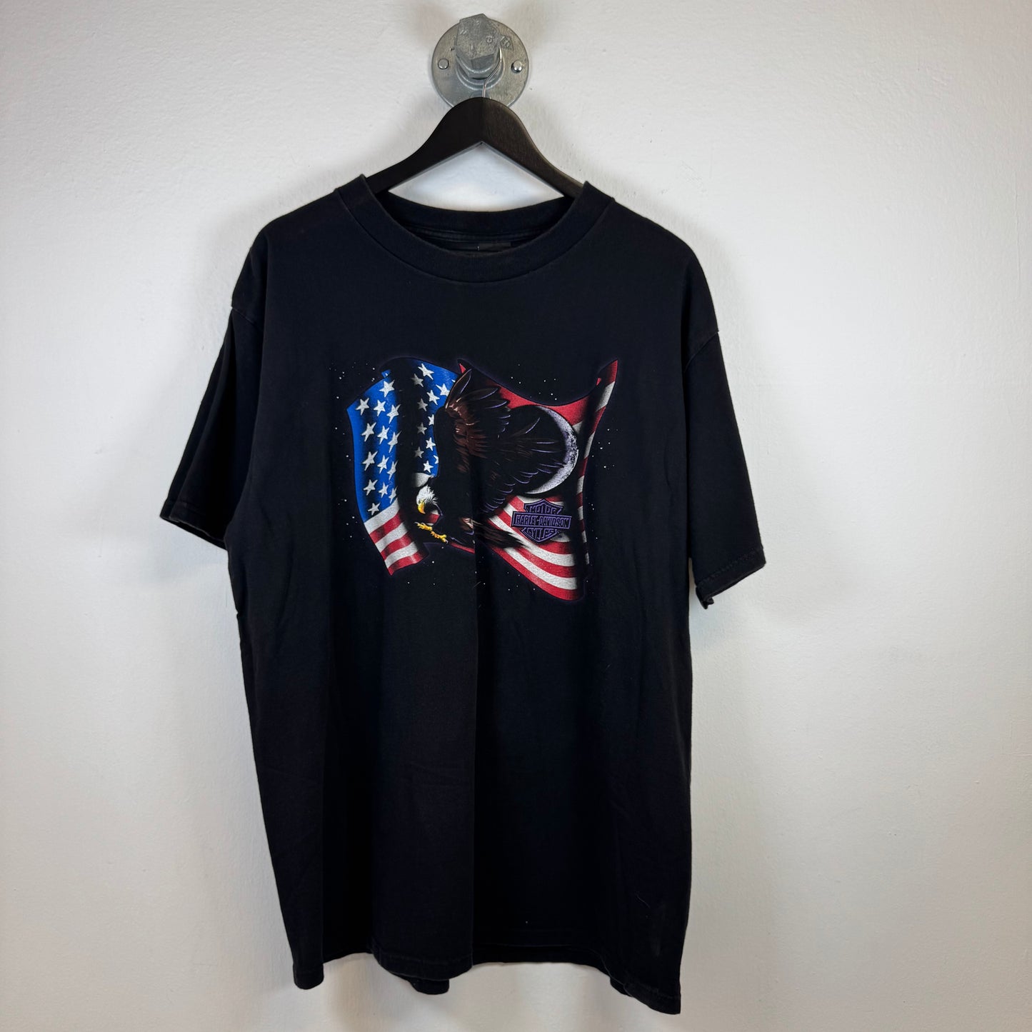 HARLEY DAVIDSON 1998 Holoubek Eagle American Flag TShirt