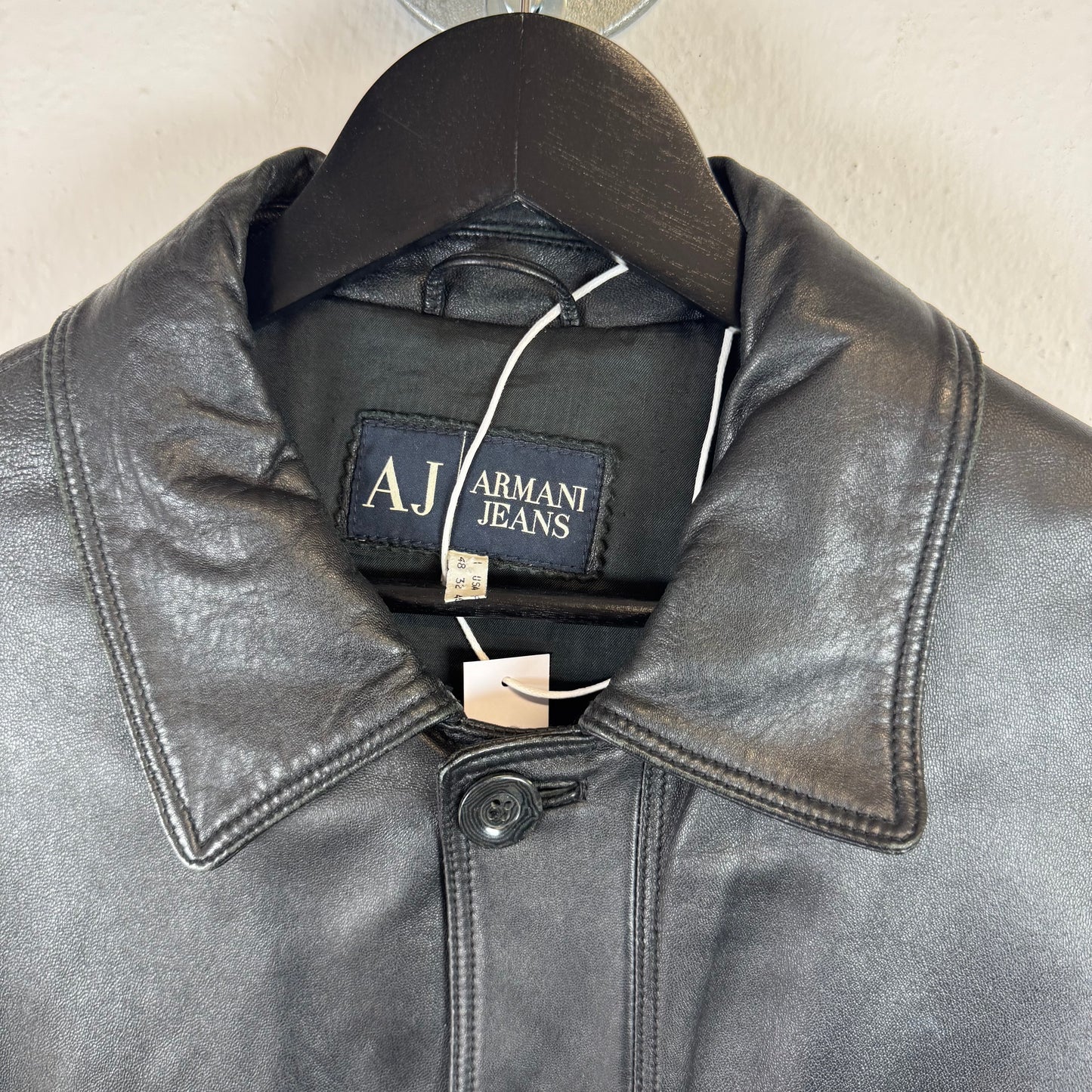 ARMANI JEANS Leather Coat Jacket