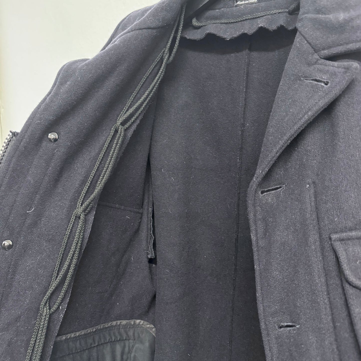 STONE ISLAND AW1997 Green Edge Badge 4-Pocket Safari Wool Coat