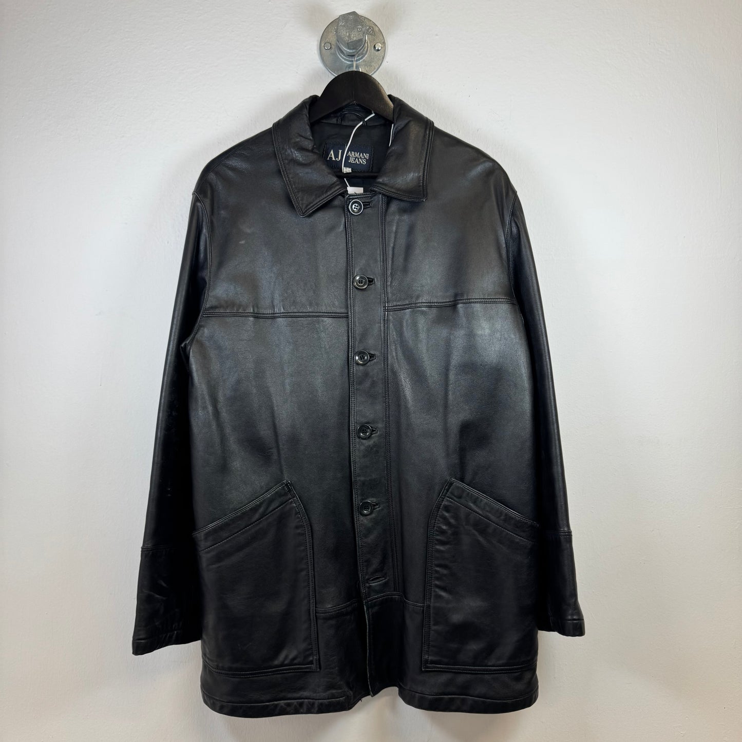ARMANI JEANS Leather Coat Jacket