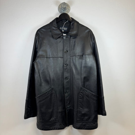 ARMANI JEANS Leather Coat Jacket