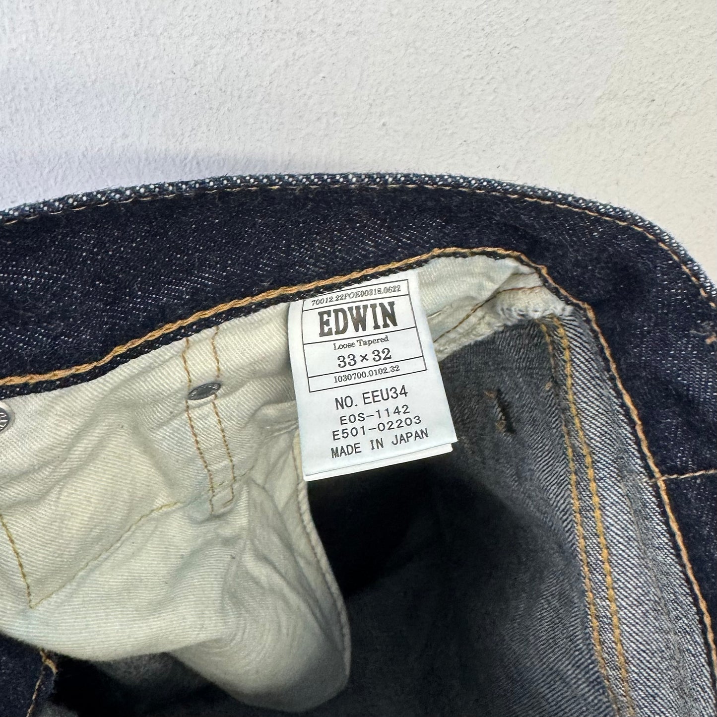 EDWIN Kaihara Pure Indigo Selvedge 13oz Regular Tapered Jeans