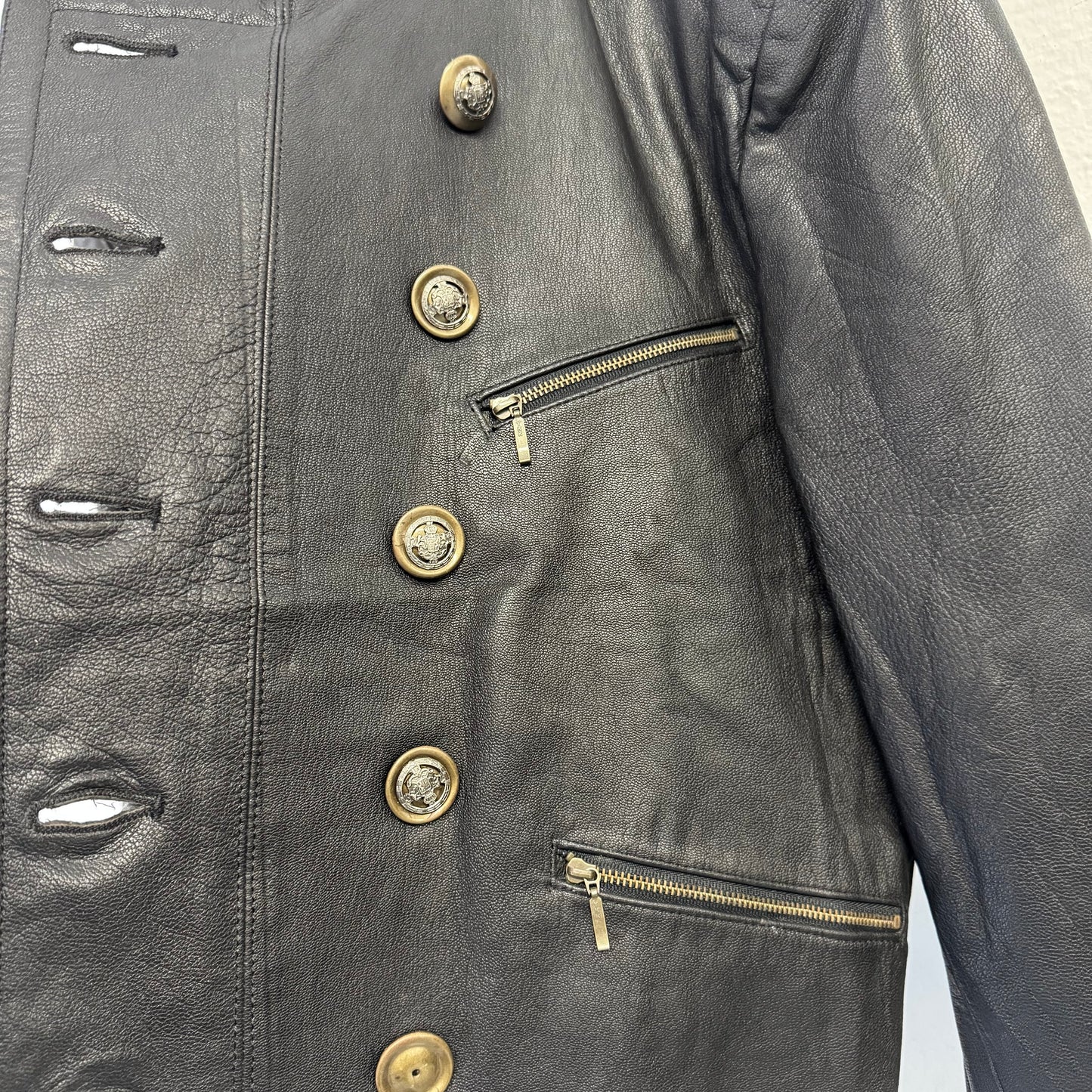MARITHÉ & FRANÇOIS GIRBAUD Vintage Double Breasted Leather Jacket