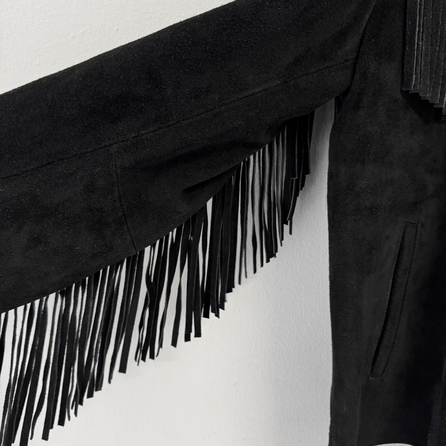 VINTAGE Suede Flared Biker Leather Jacket