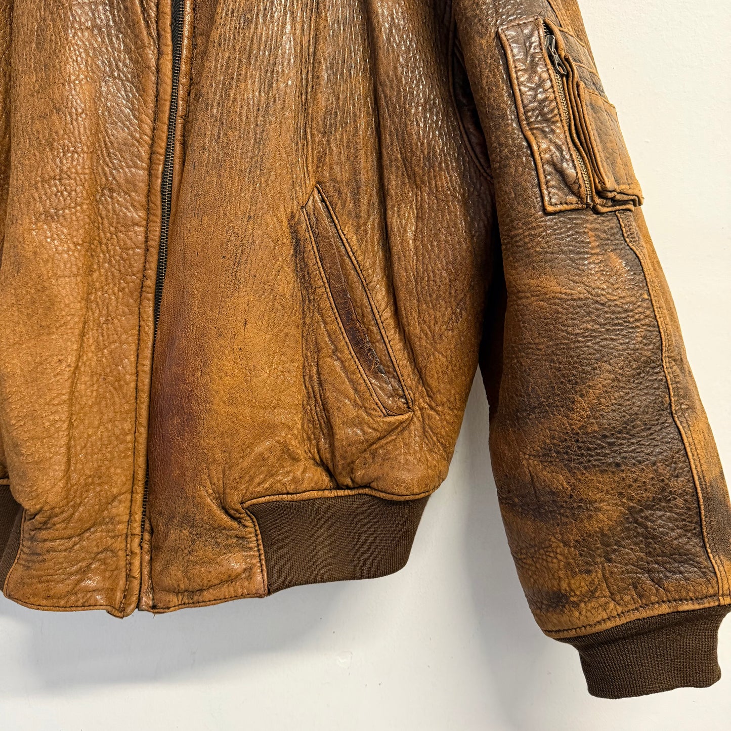VINTAGE Leather Bomber Jacket