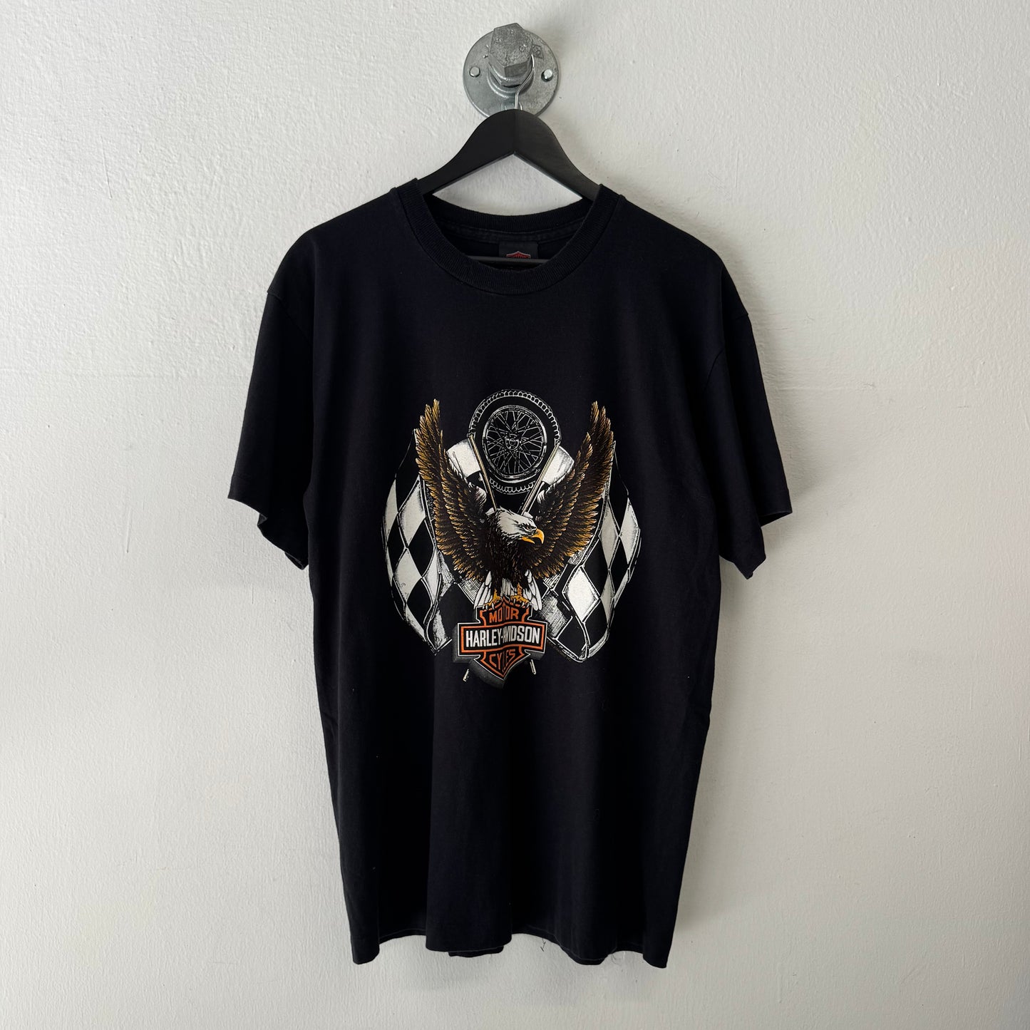 HARLEY DAVIDSON 90s Single Stitch Stratman Ultraviolet Eagle TShirt
