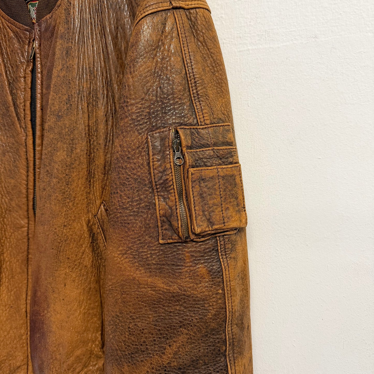 VINTAGE Leather Bomber Jacket