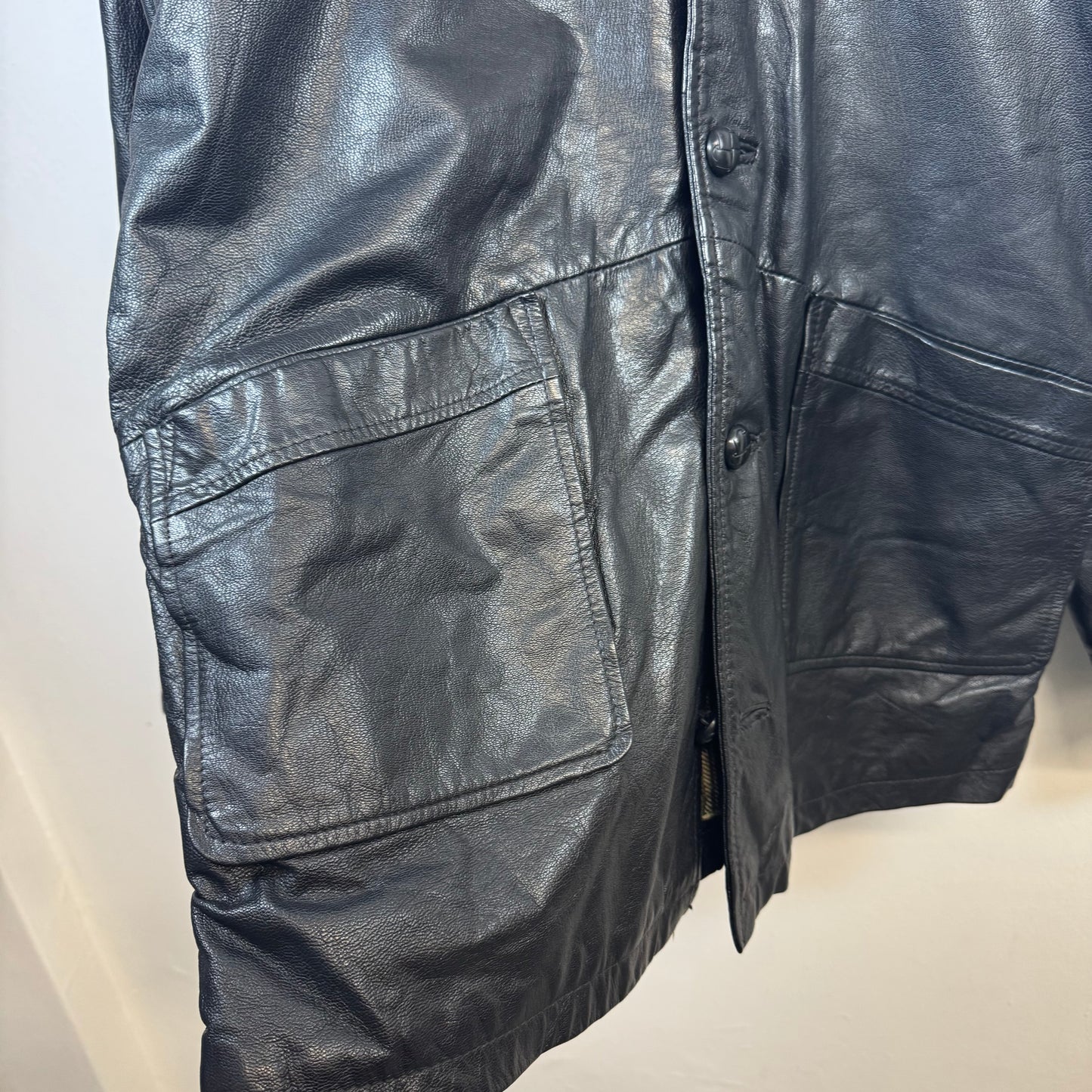 Vintage Nappa Leather Jacket / Cotton Liner