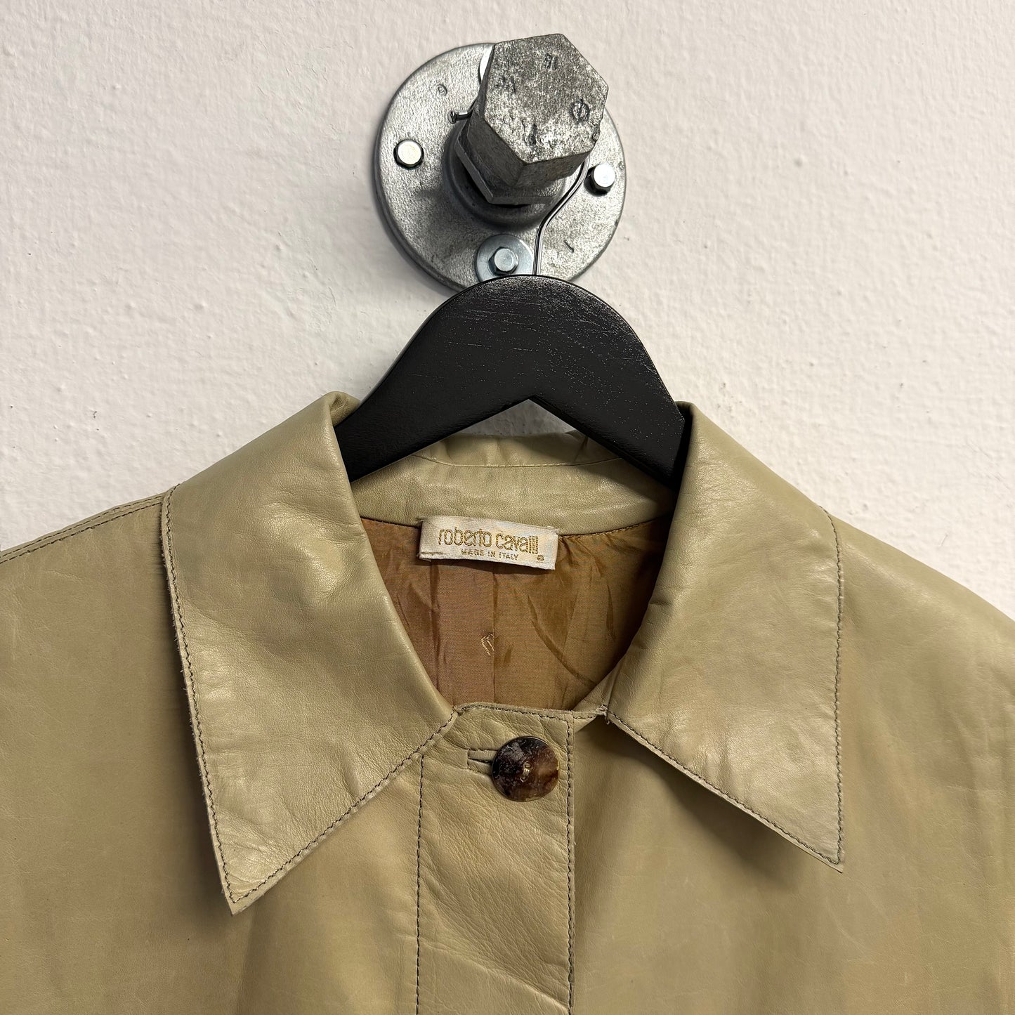 ROBERTO CAVALLI Vintage Leather Trench Coat