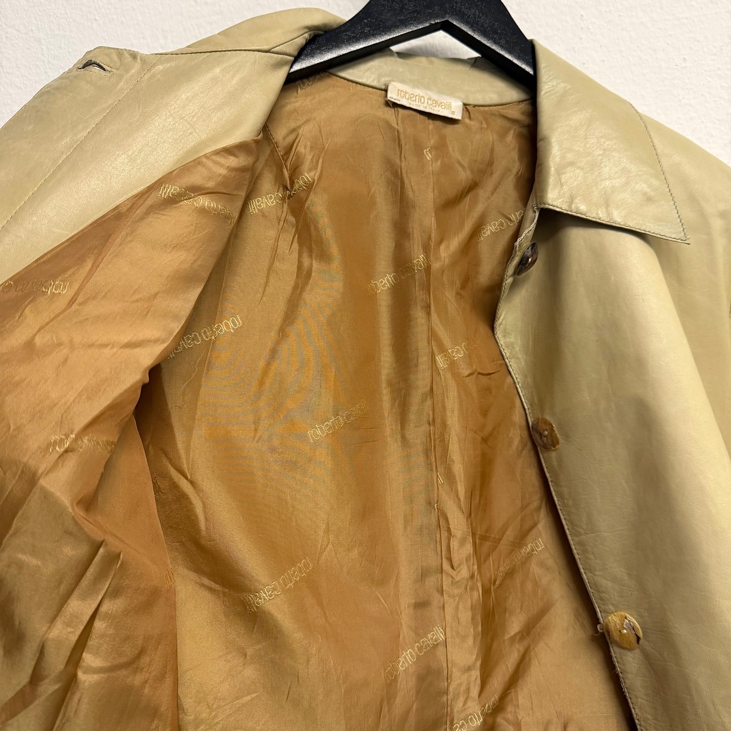 ROBERTO CAVALLI Vintage Leather Trench Coat