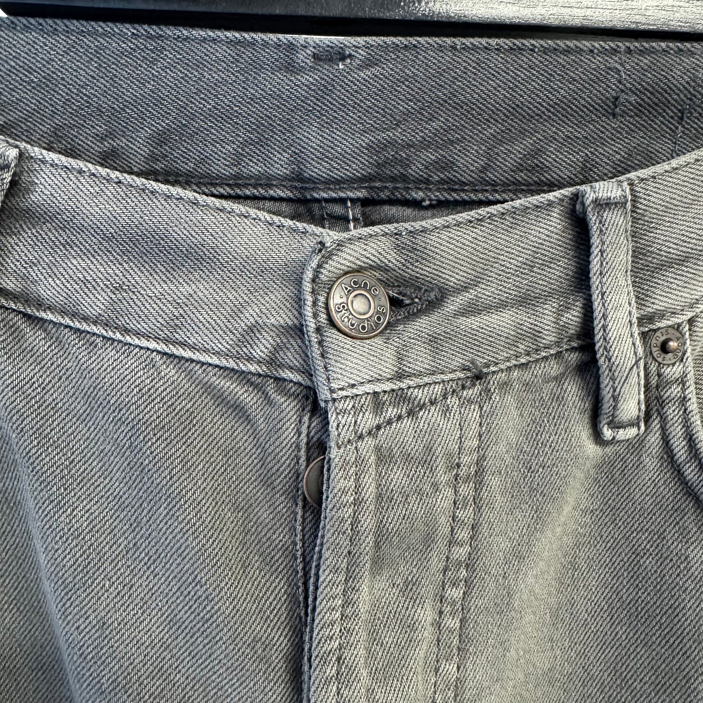 ACNE STUDIOS 1981M FN Saxon Oversized Wide Leg Denim Jeans Pants
