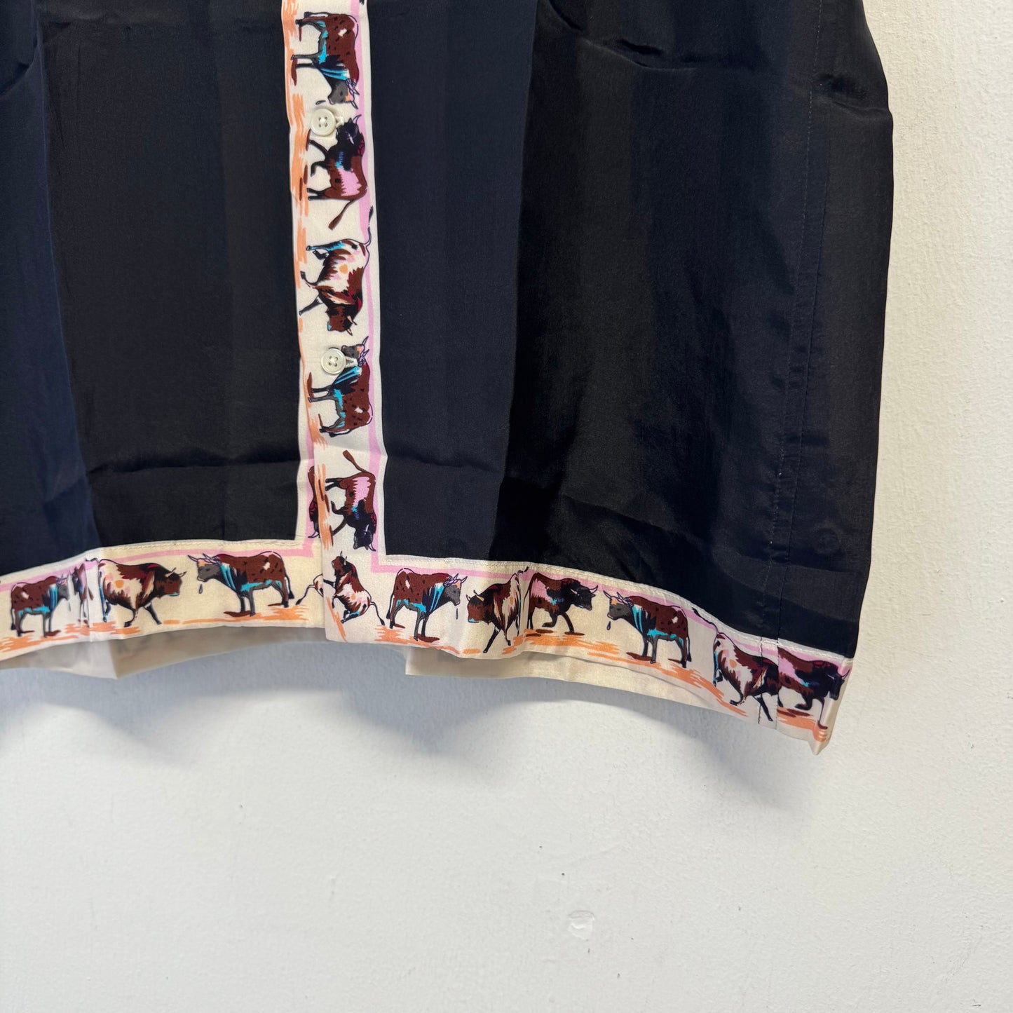 BODE Buffalo Pattern Silk Shirt NWT