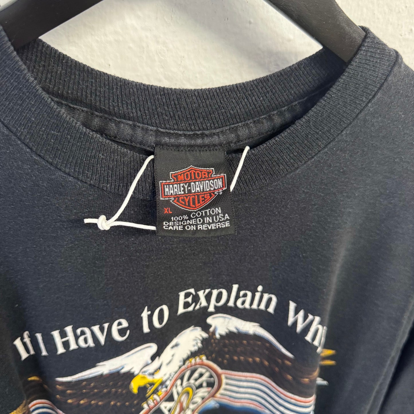 HARLEY DAVIDSON 1993 Single Stitch Stratman Ultraviolet Eagle TShirt