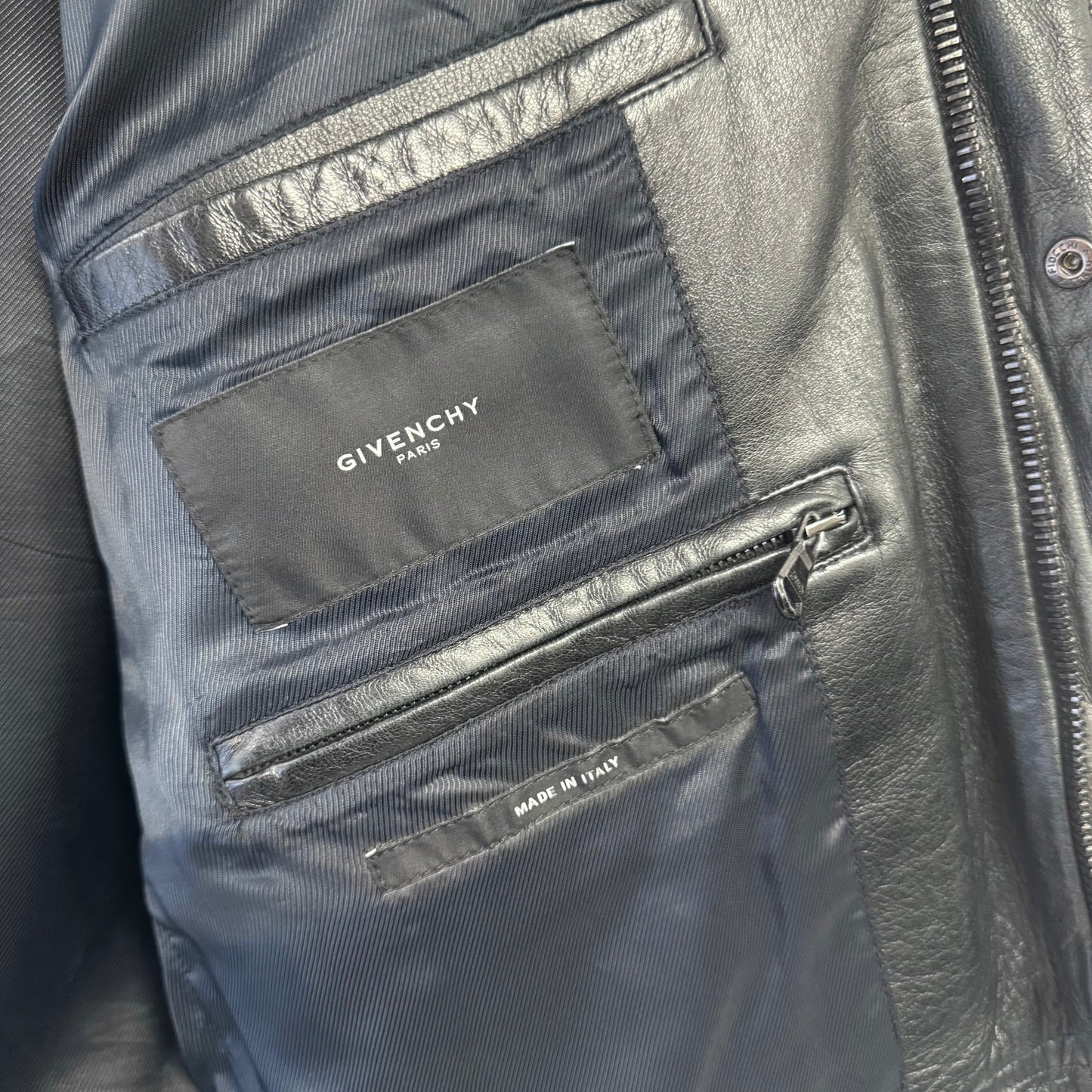 GIVENCHY AW00 Military Multi-Pocket Leather Jacket