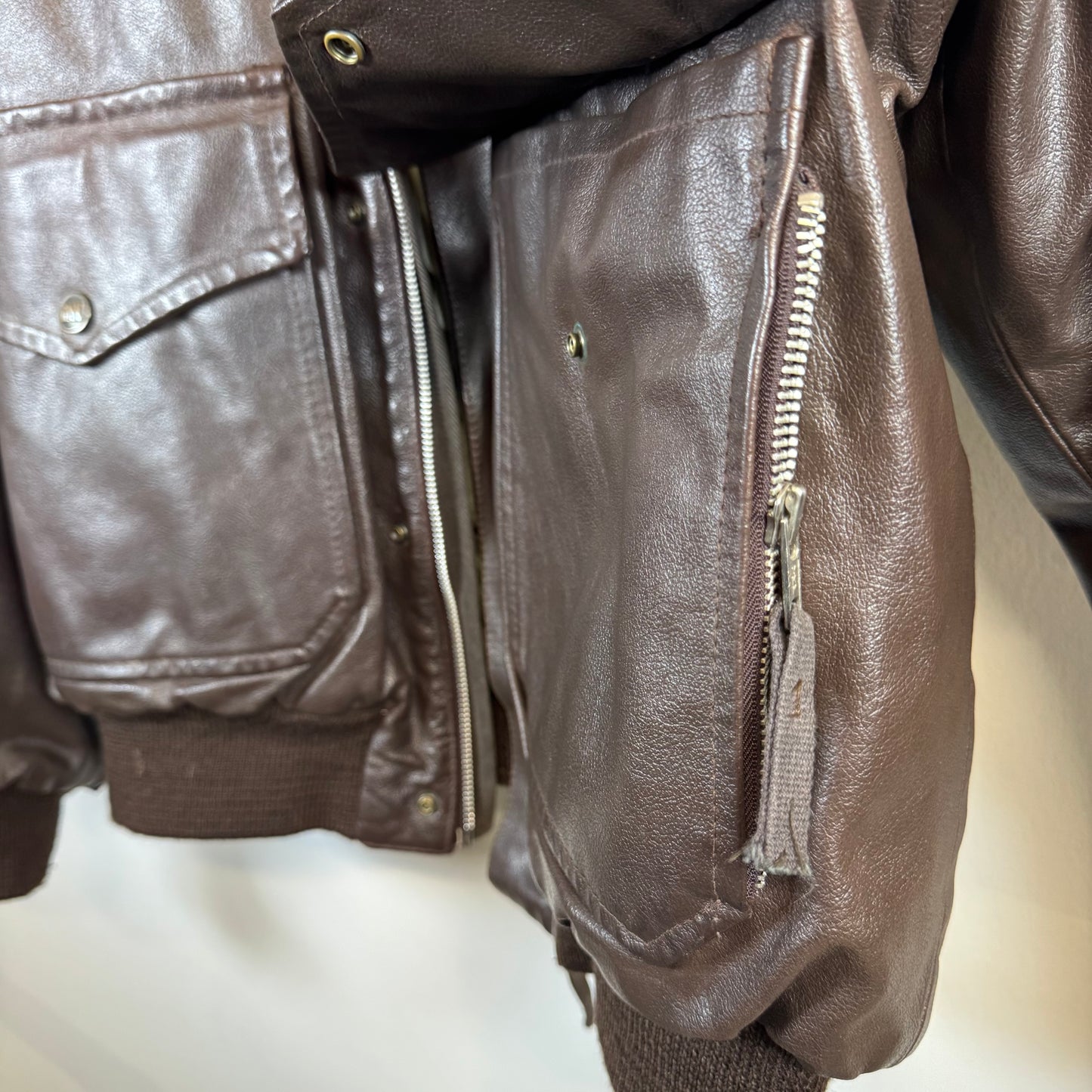 BONEVILLE 1987 Insulated A-2 Aviator Flight Leather Jacket