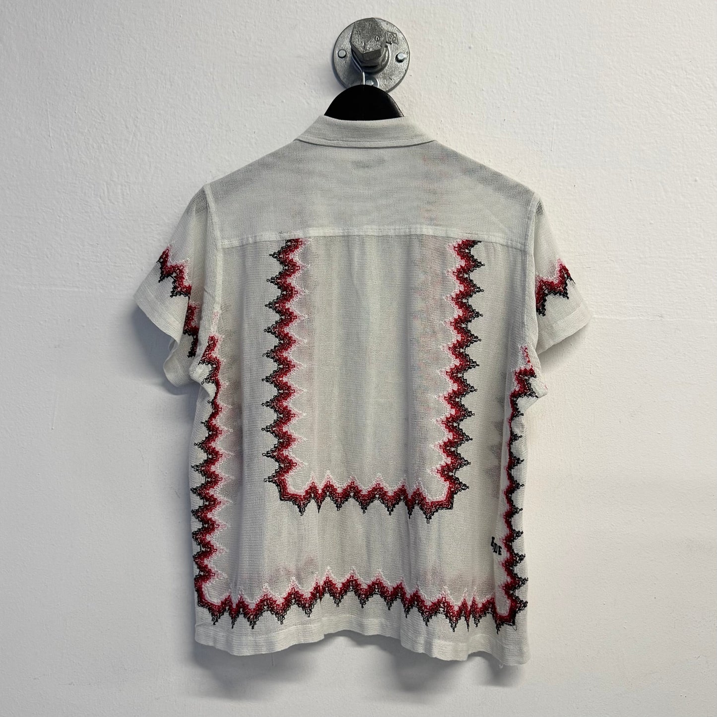 BODE Off-White Loop Mesh Shirt Zig Zag