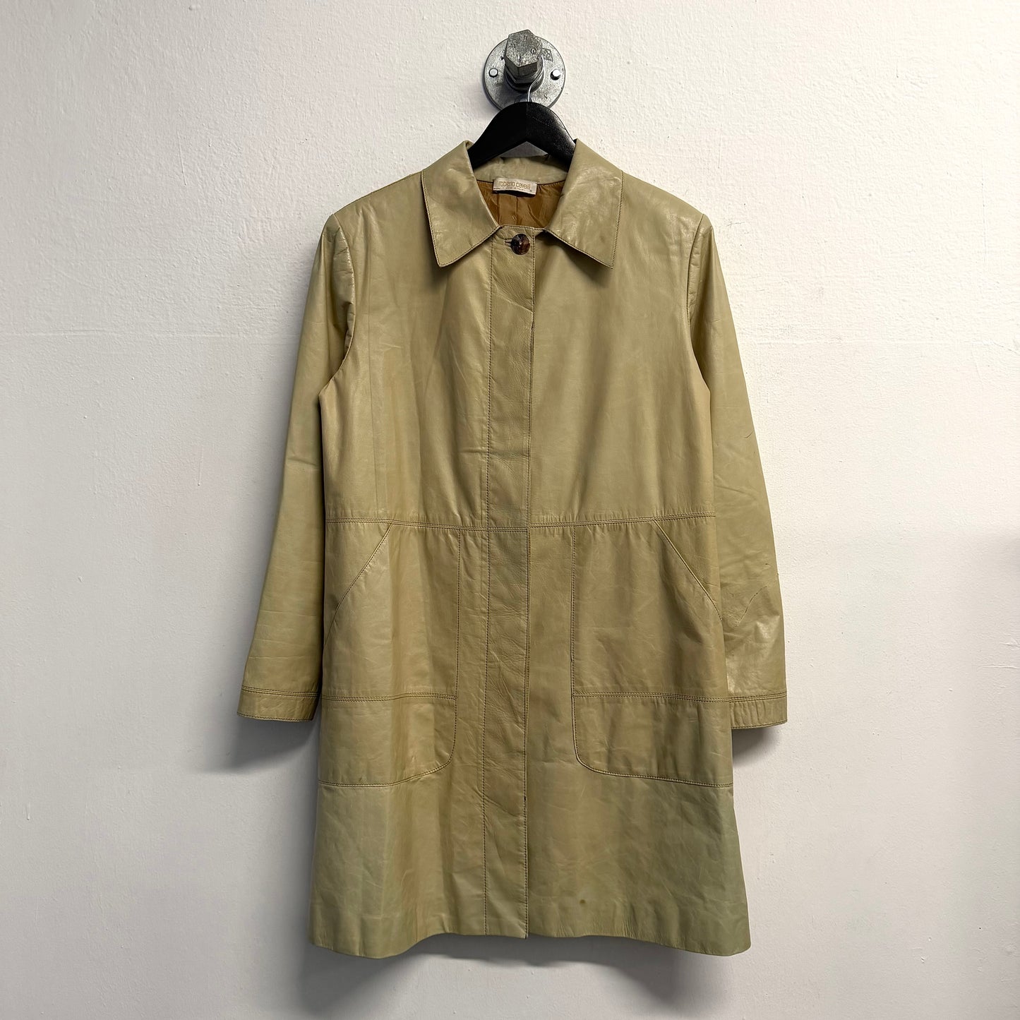 ROBERTO CAVALLI Vintage Leather Trench Coat