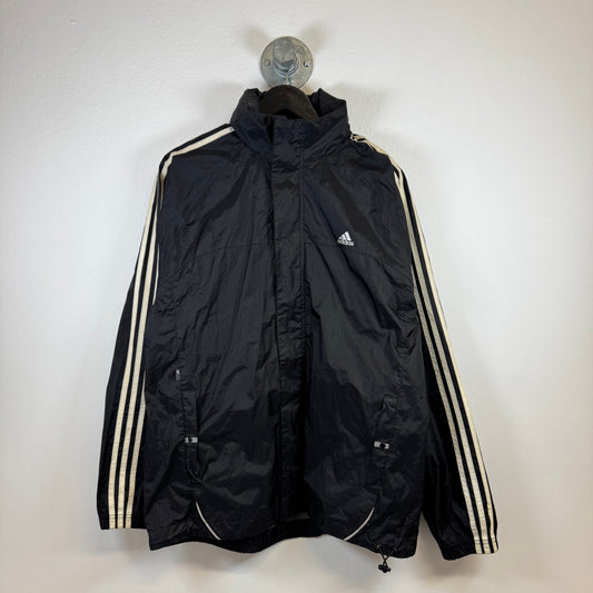ADIDAS Vintage Hooded Raincoat Windbreaker Coat Jacket