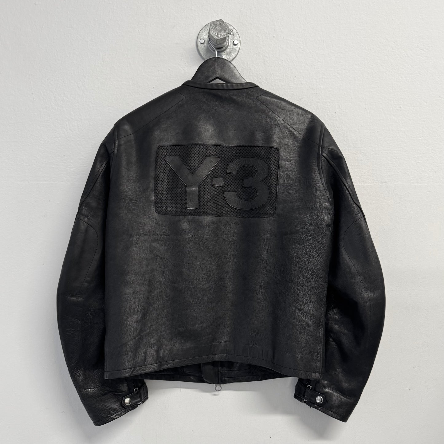 YOHJI YAMAMOTO Y-3 2003 Racing Motorcycle Leather Jacket