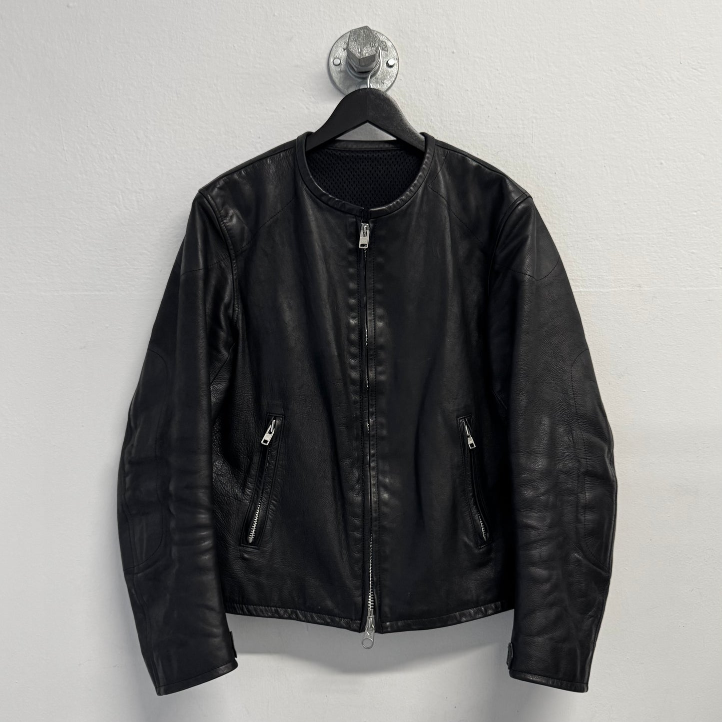 YOHJI YAMAMOTO Y-3 2003 Racing Motorcycle Leather Jacket
