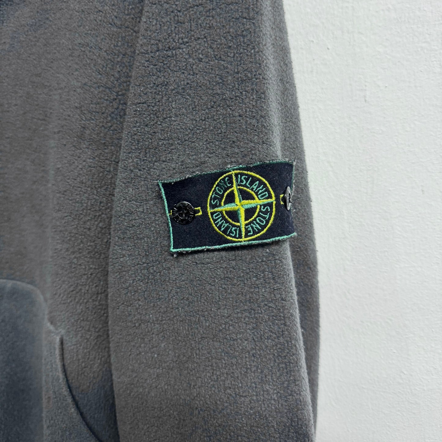 STONE ISLAND 90s Vintage Zip Hoodie / Green Edge Badge