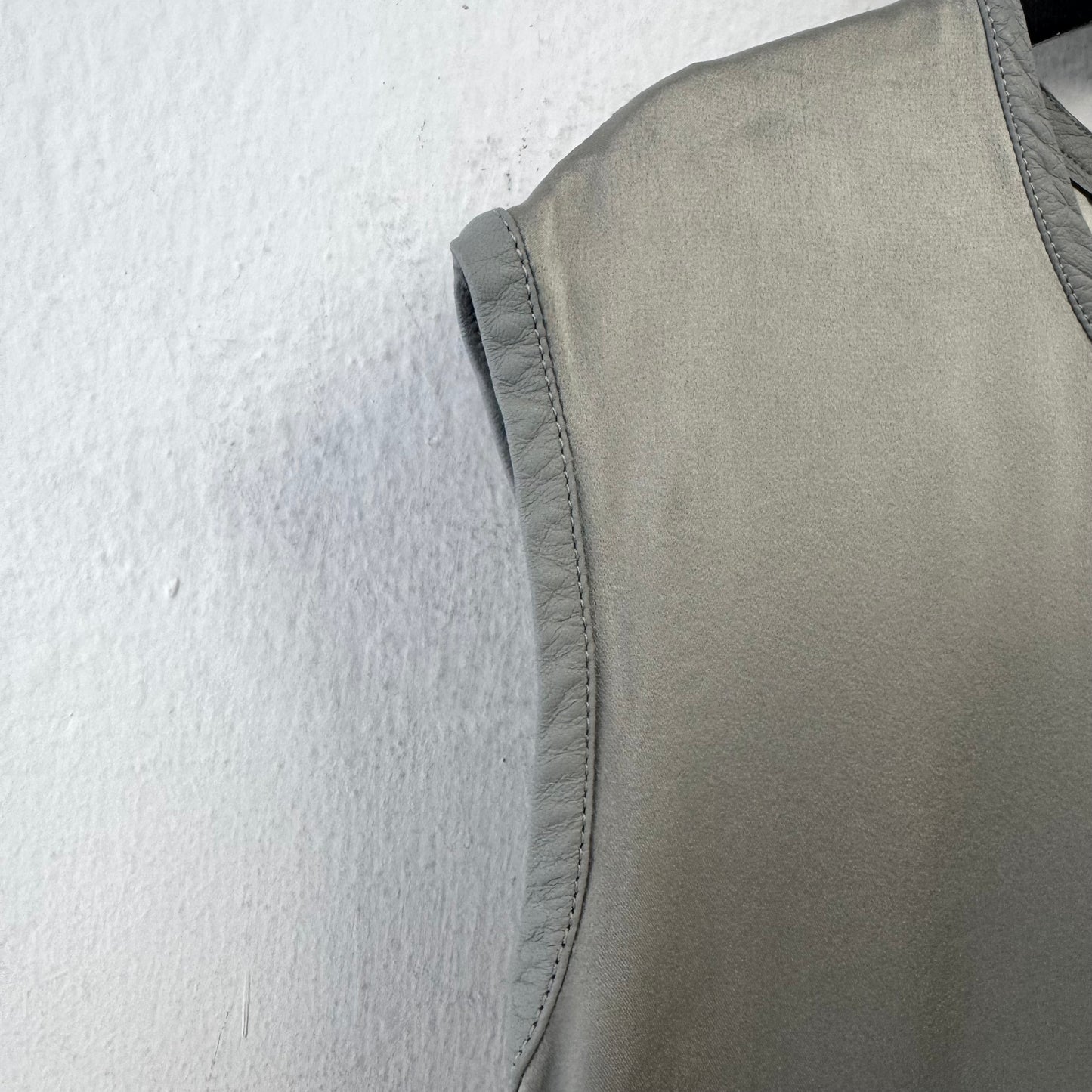 HELMUT LANG Leather Trim Top TShirt
