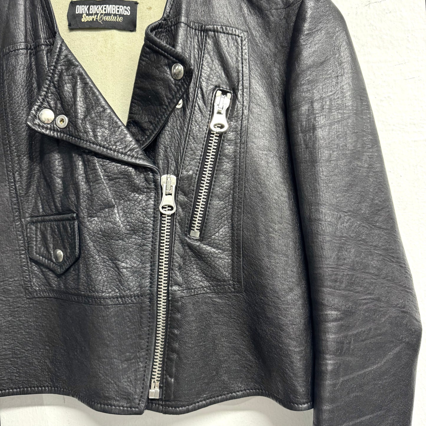 DIRK BIKKEMBERGS Perfecto Cropped Motorcycle Leather Jacket