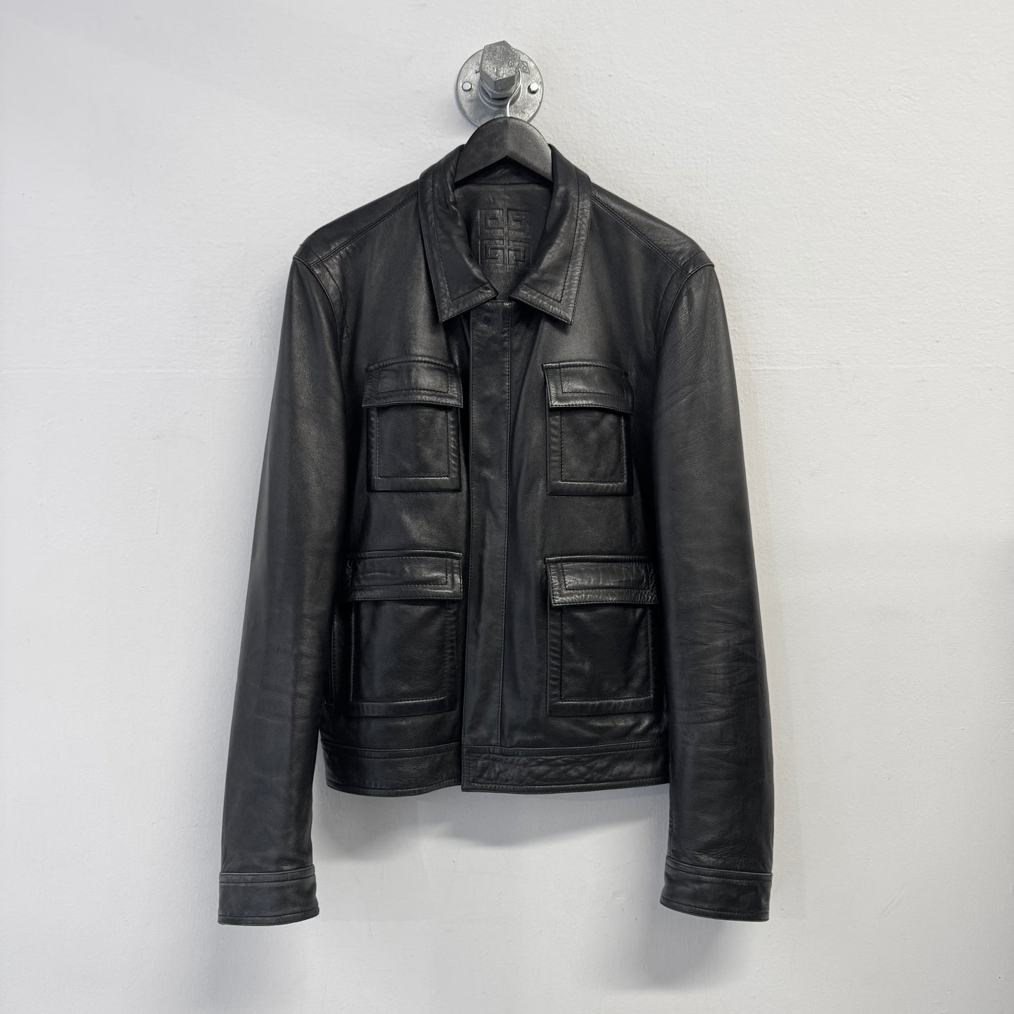 GIVENCHY AW00 Military Multi-Pocket Leather Jacket