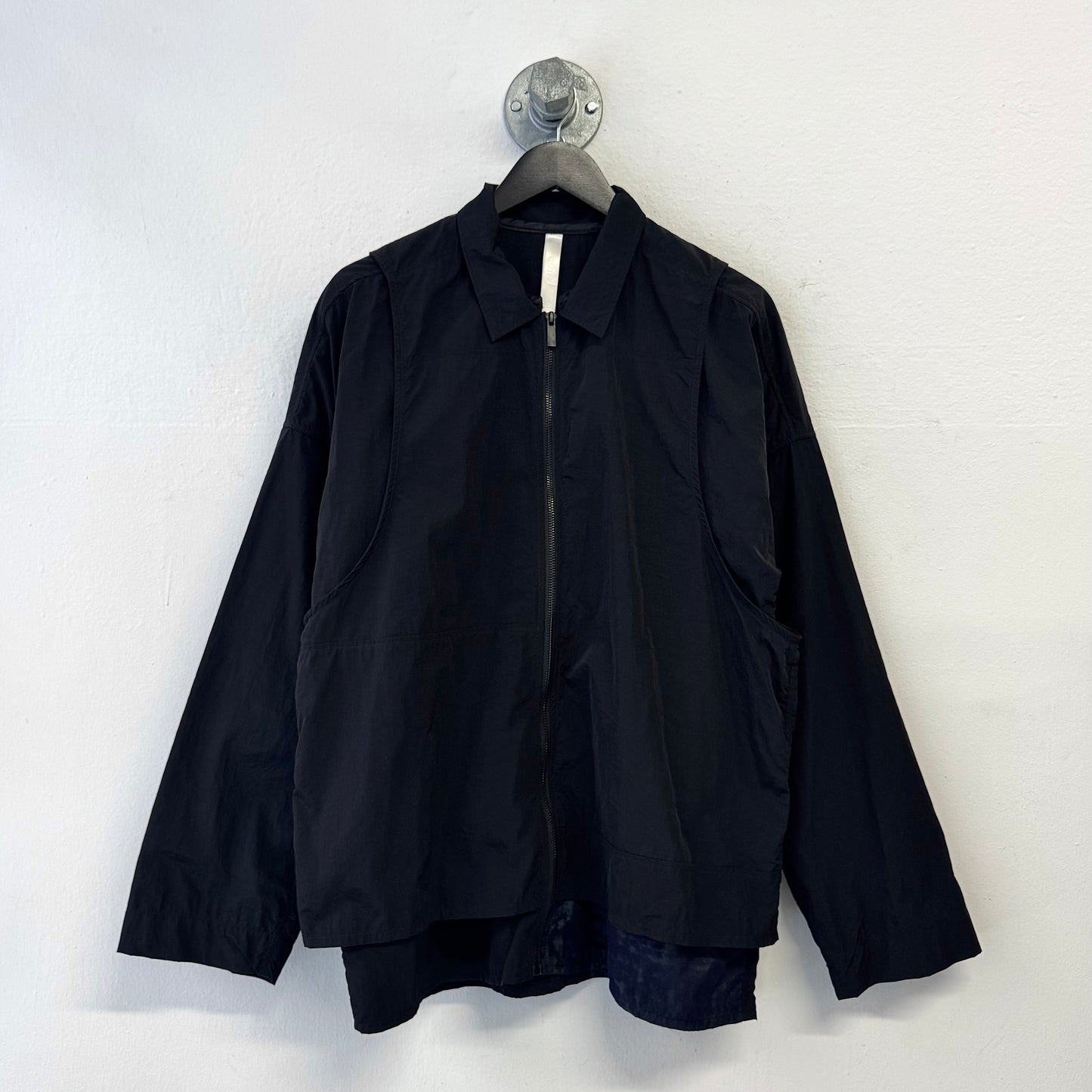 COTTWEILLER Black Cave Shirt Technical Satin Jacket