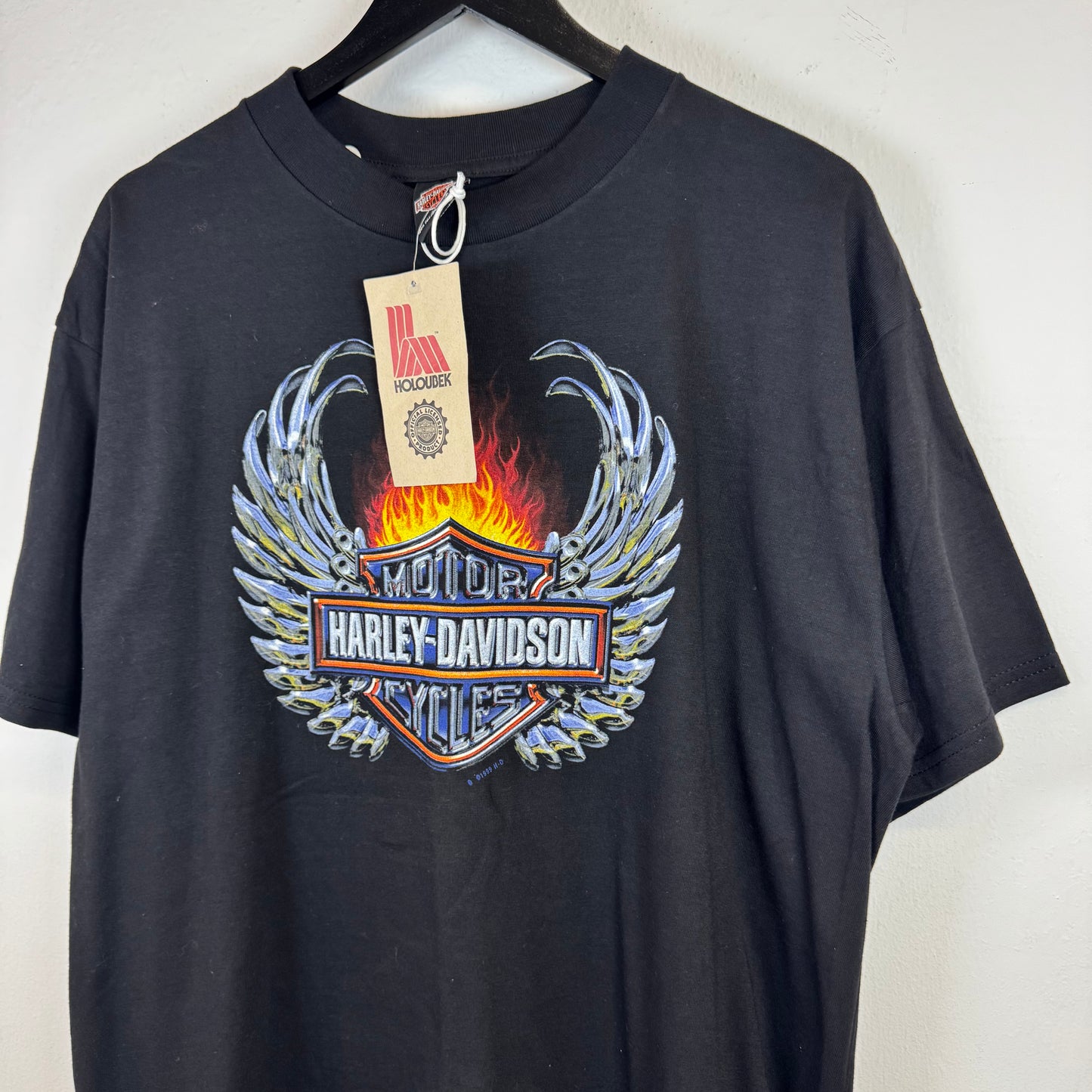 HARLEY DAVIDSON 1999 Holoubek NOS Chrome Wings Vintage Tshirt