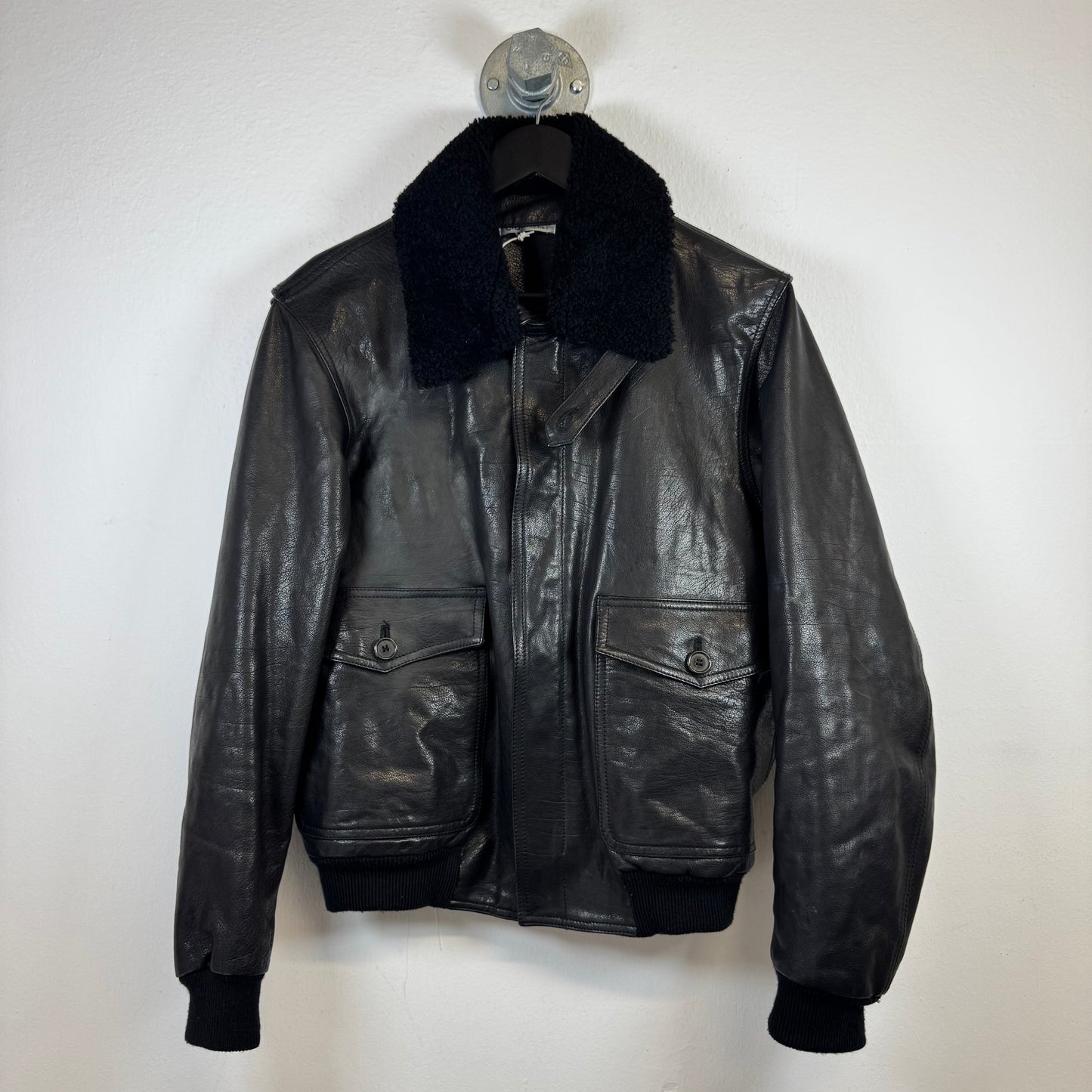 C.G. STUDIO FIRENZE Aviator Leather Jacket