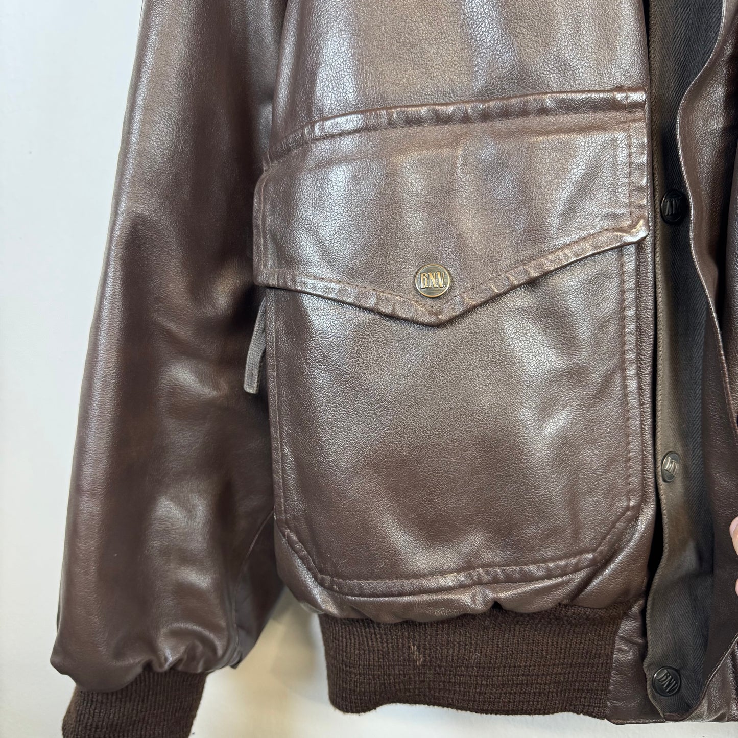 BONEVILLE 1987 Insulated A-2 Aviator Flight Leather Jacket