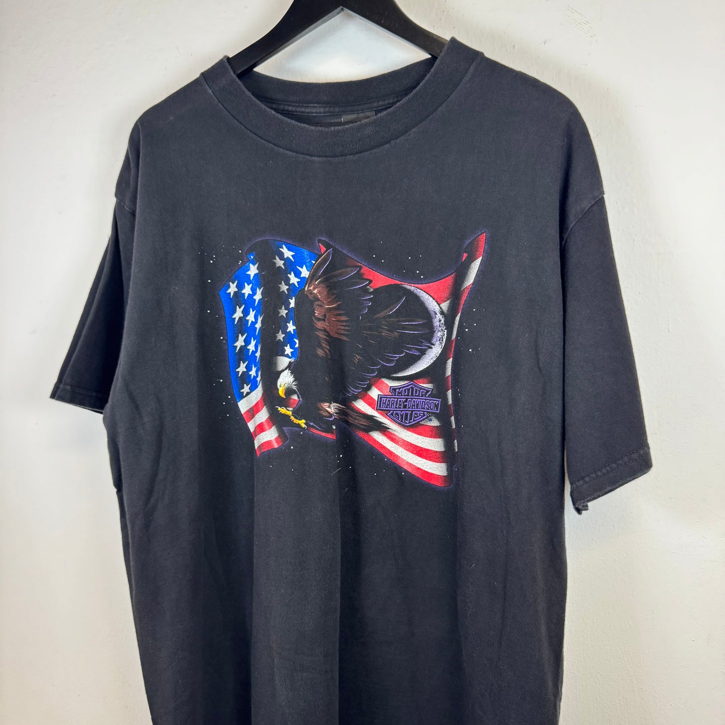 HARLEY DAVIDSON 1998 Holoubek Eagle American Flag TShirt