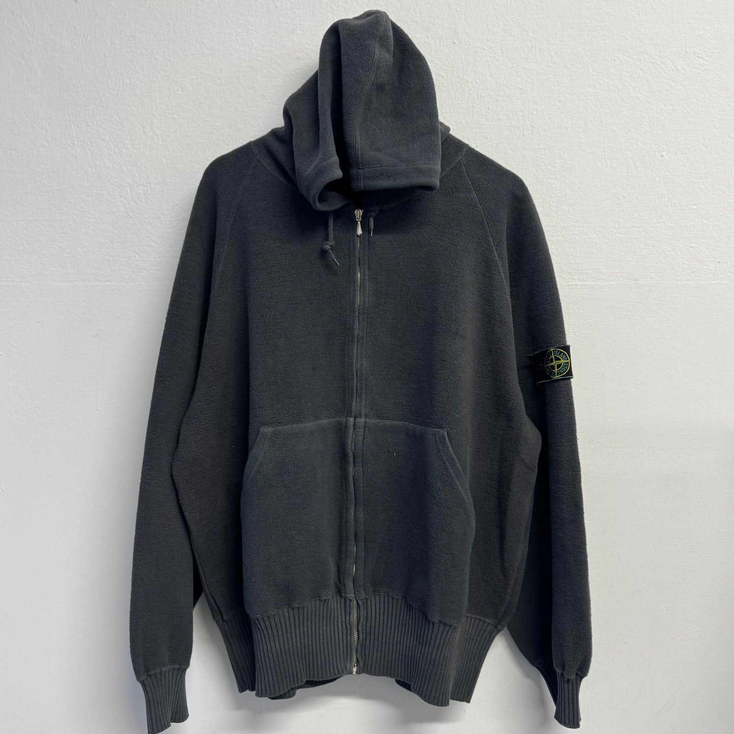 STONE ISLAND 90s Vintage Zip Hoodie / Green Edge Badge
