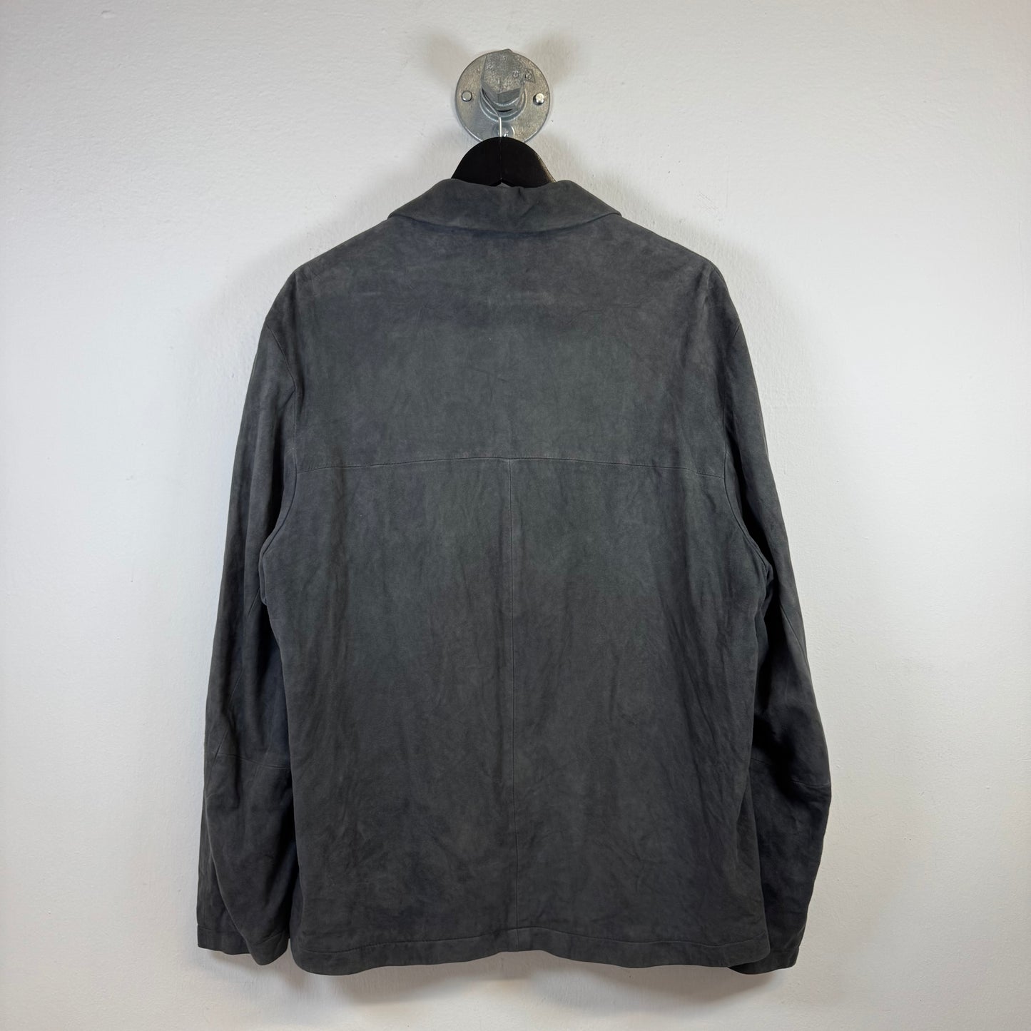 RENÉ LEZARD Suede Grey Leather Jacket