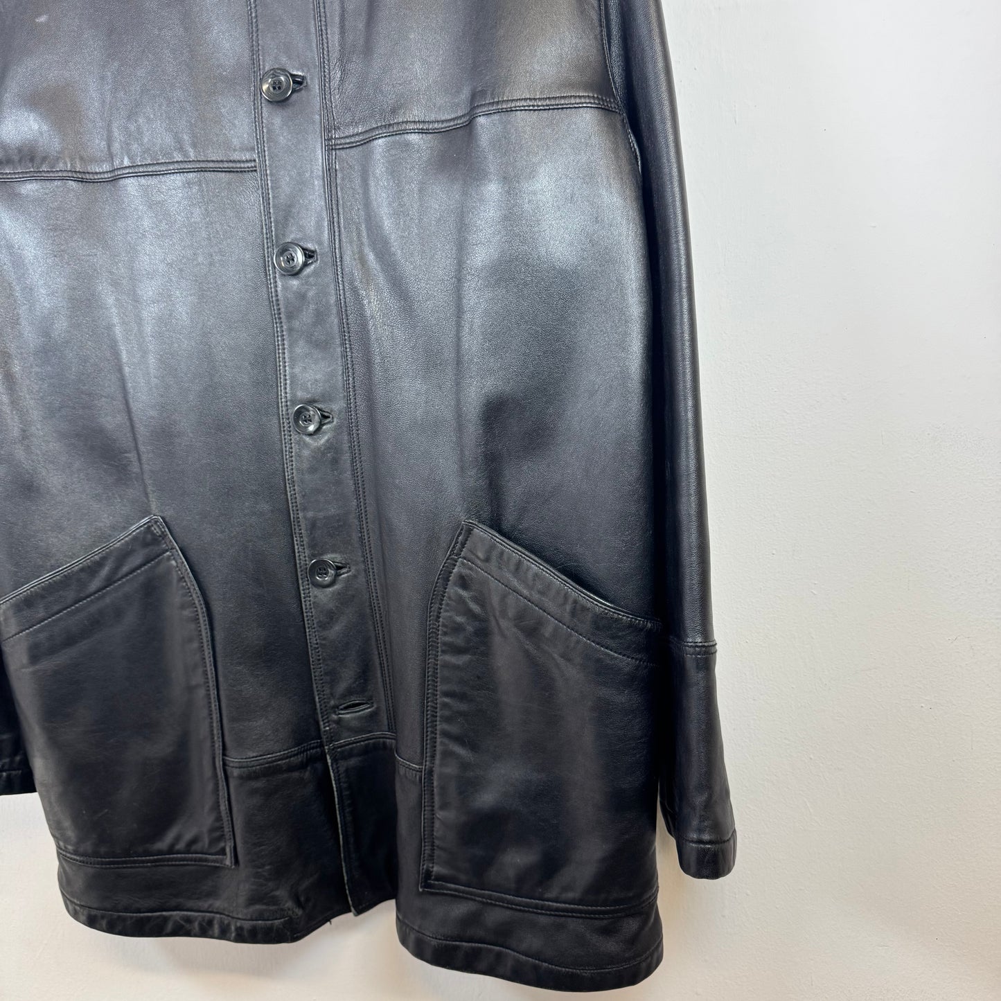 ARMANI JEANS Leather Coat Jacket
