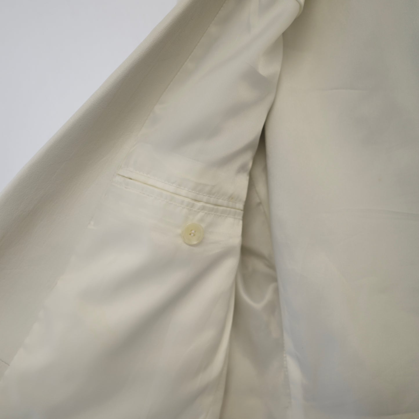 YOHJI YAMAMOTO A.A.R White Leather Blazer Jacket