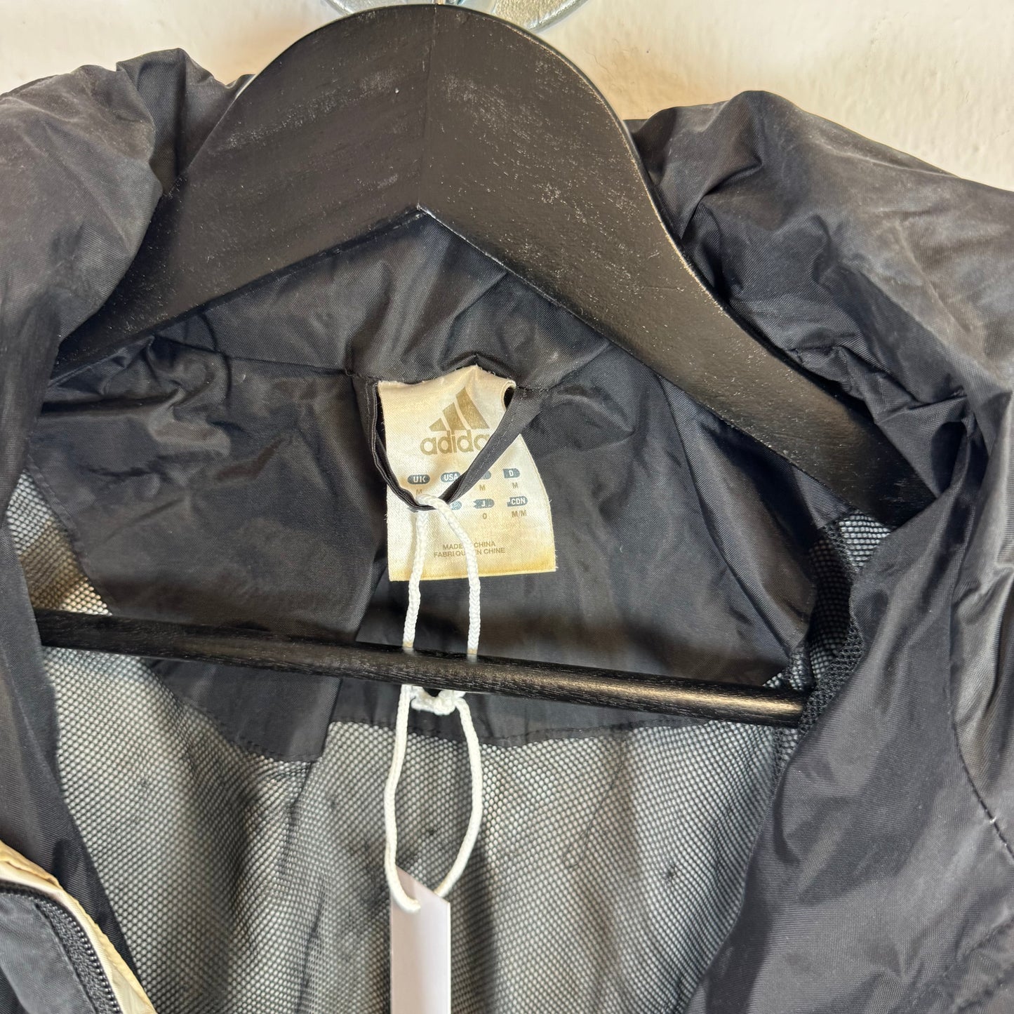 ADIDAS Vintage Hooded Raincoat Windbreaker Coat Jacket