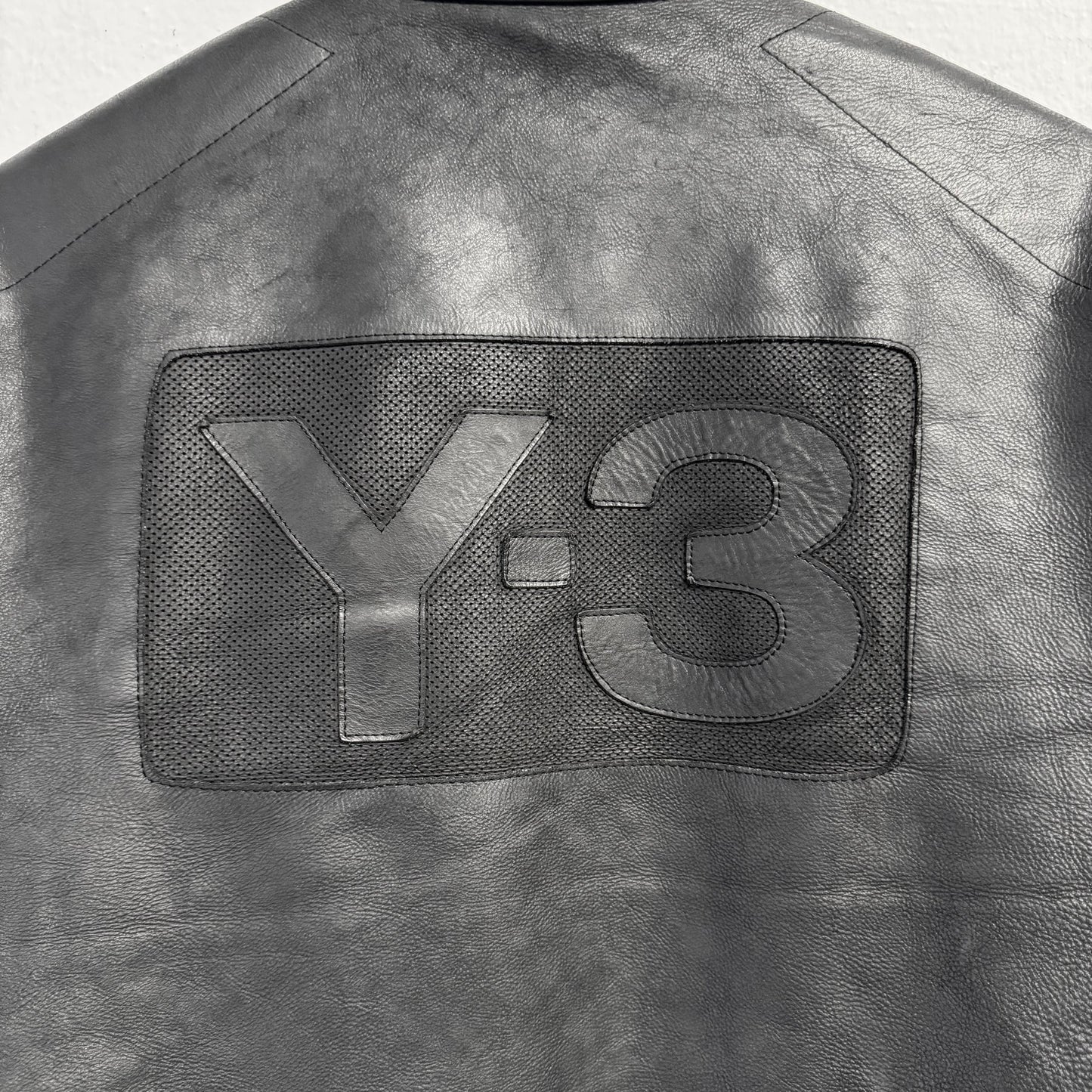 YOHJI YAMAMOTO Y-3 2003 Racing Motorcycle Leather Jacket