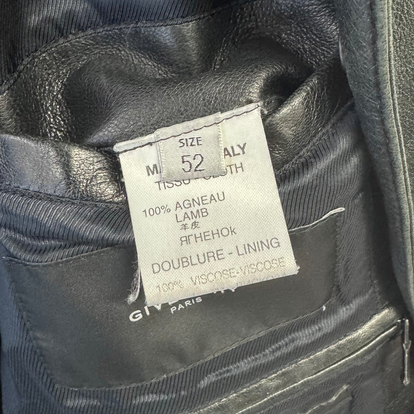 GIVENCHY AW00 Military Multi-Pocket Leather Jacket