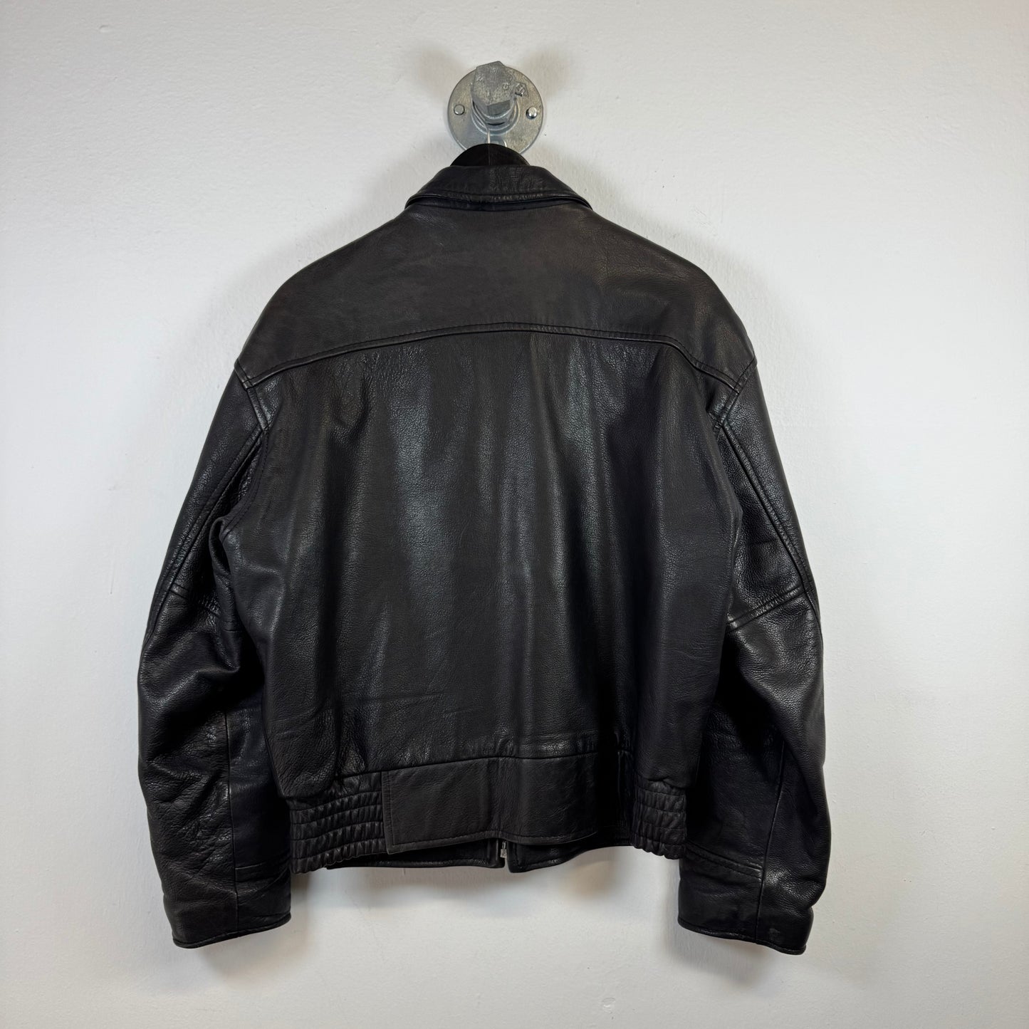 RIFLE Vintage Aviator Bomber Leather Jacket
