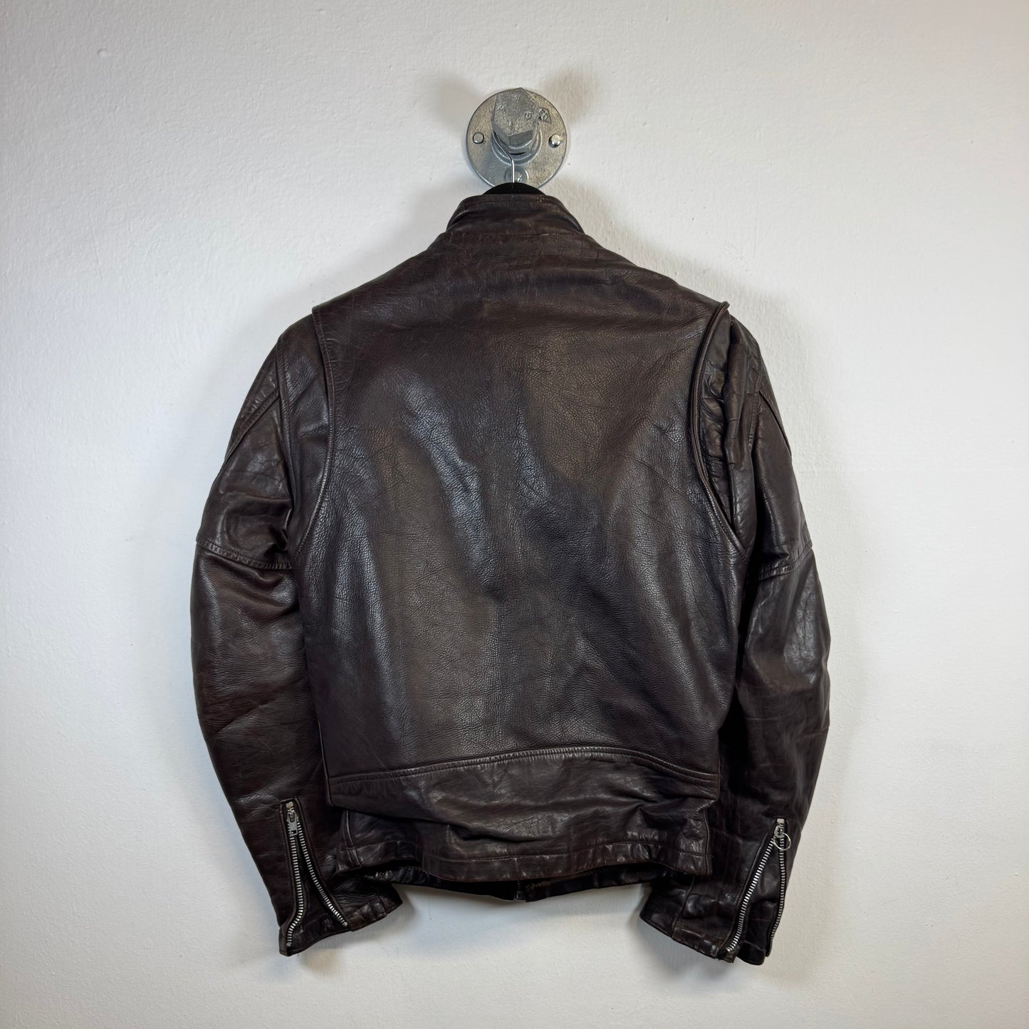 THE GUIDE MASTER BY WOLF OF BOSTON 1950S CAFE RACER LEATHER JACKET