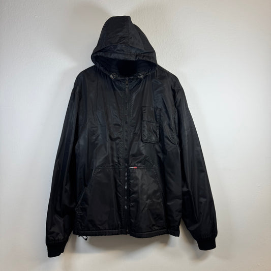 SCHOTT NYC Black Reversible Knit Hoodie Jacket