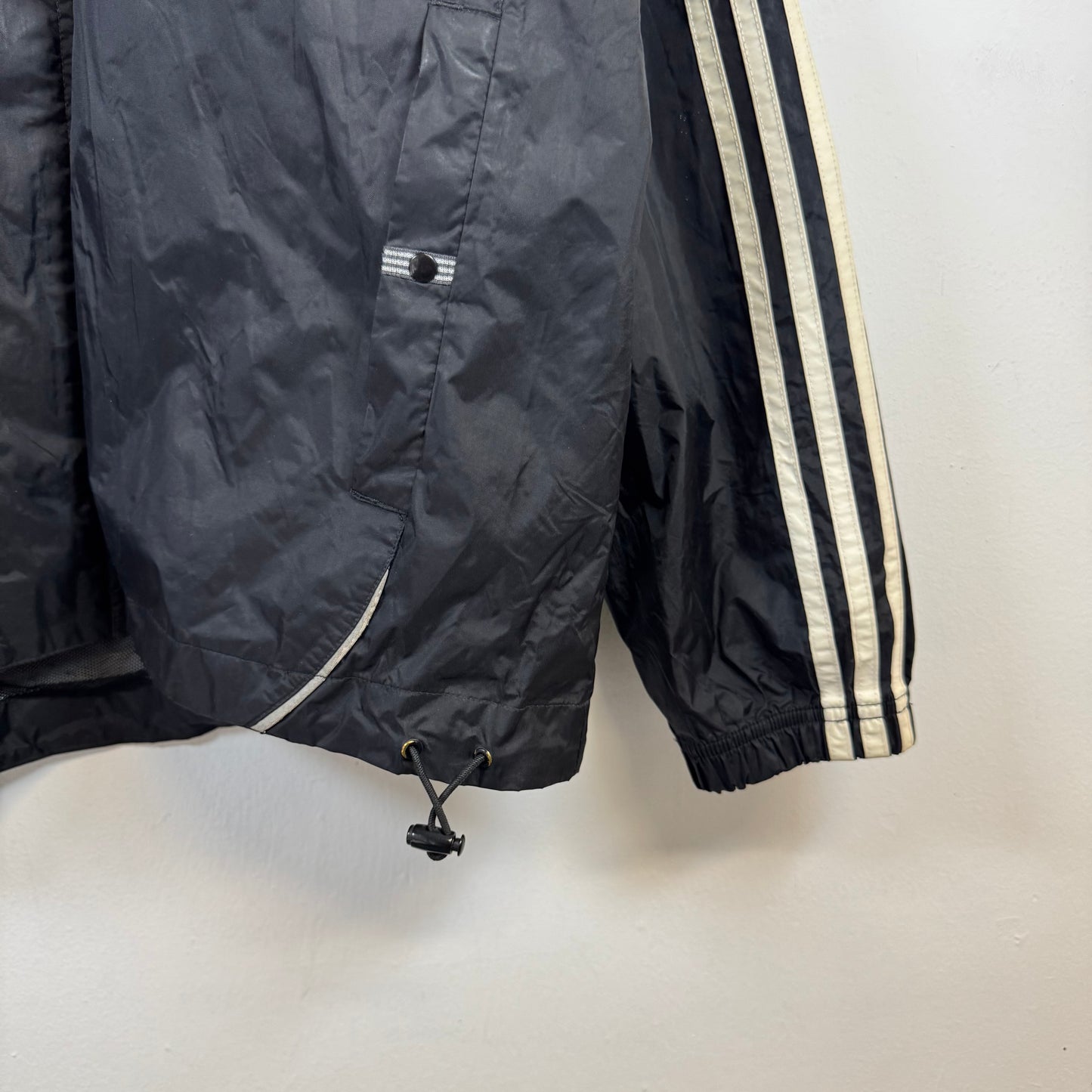 ADIDAS Vintage Hooded Raincoat Windbreaker Coat Jacket